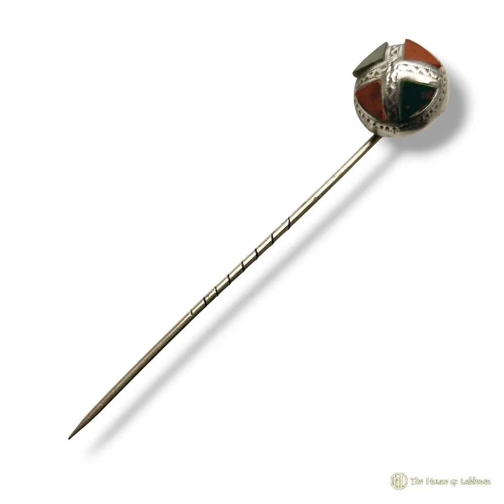 Victorian Antique Agate Tie - Lapel Stick Pin.jpg