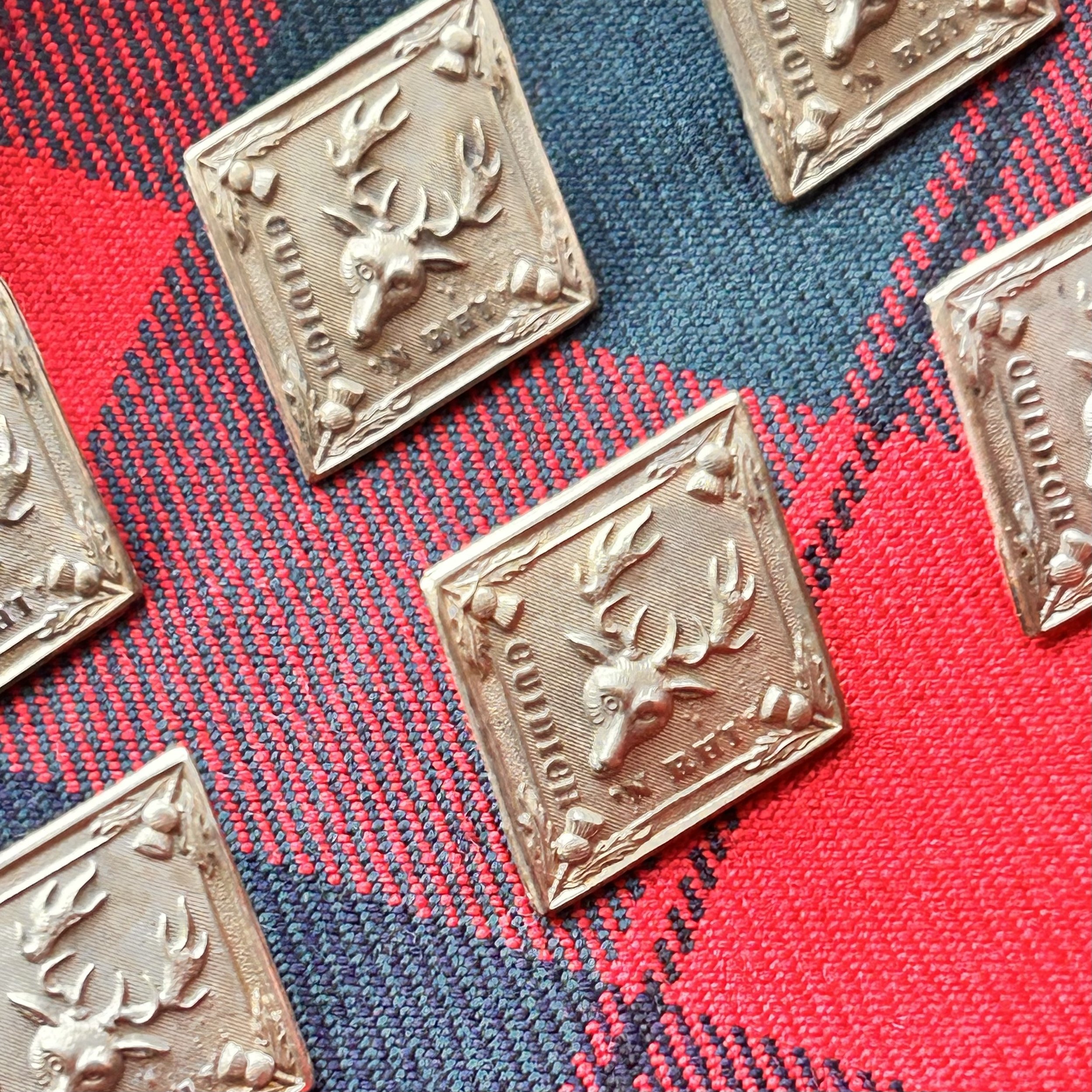 Antique Scottish Mackenzie Clan Seaforth Waistcoat Buttons. .jpeg