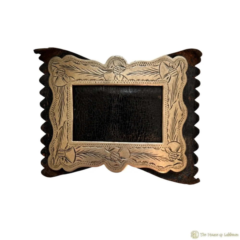 Antique Scottish 1900's Brogue Engraved Shoe Buckles .jpg