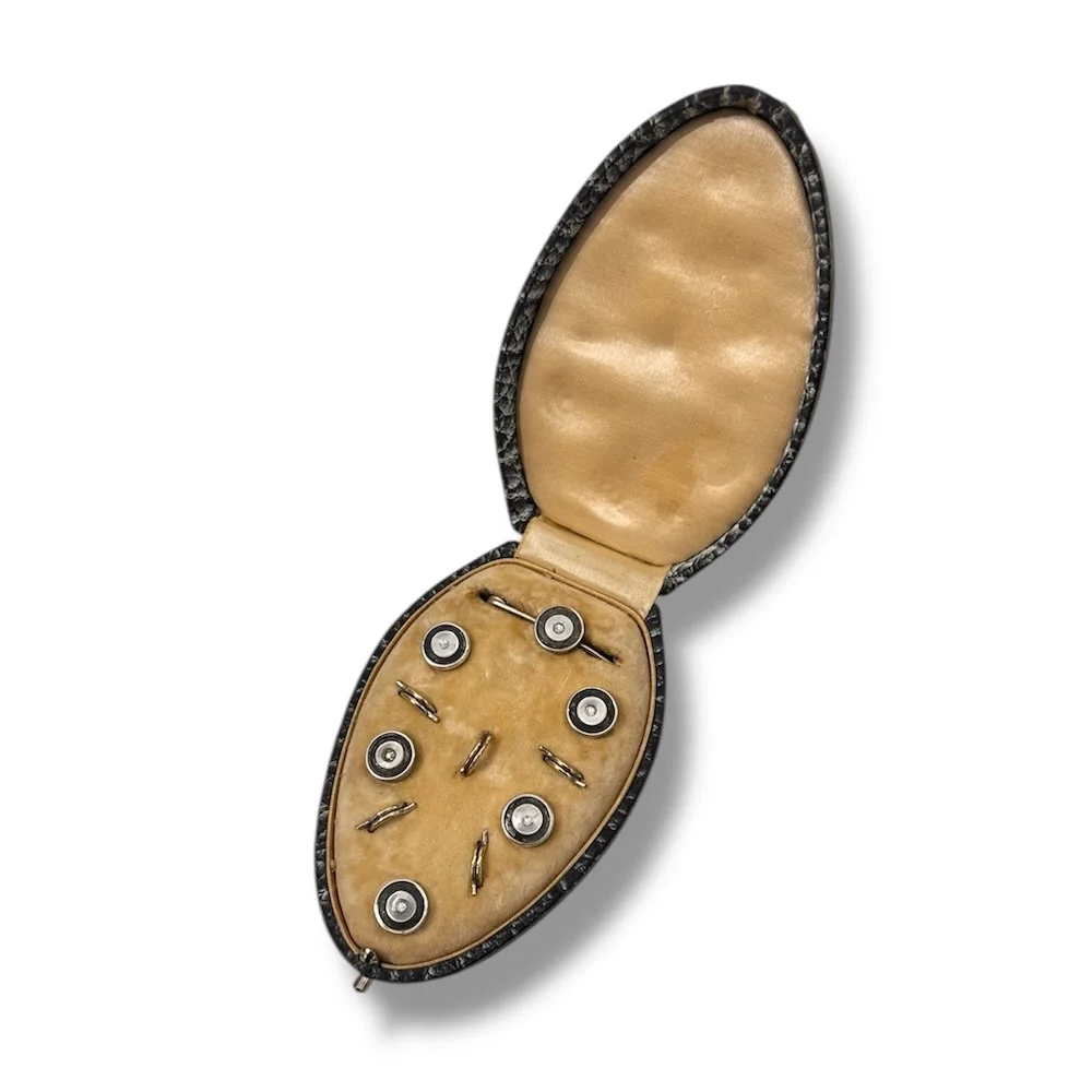 Antique Dress Waistcoat Buttons & Tie Pin