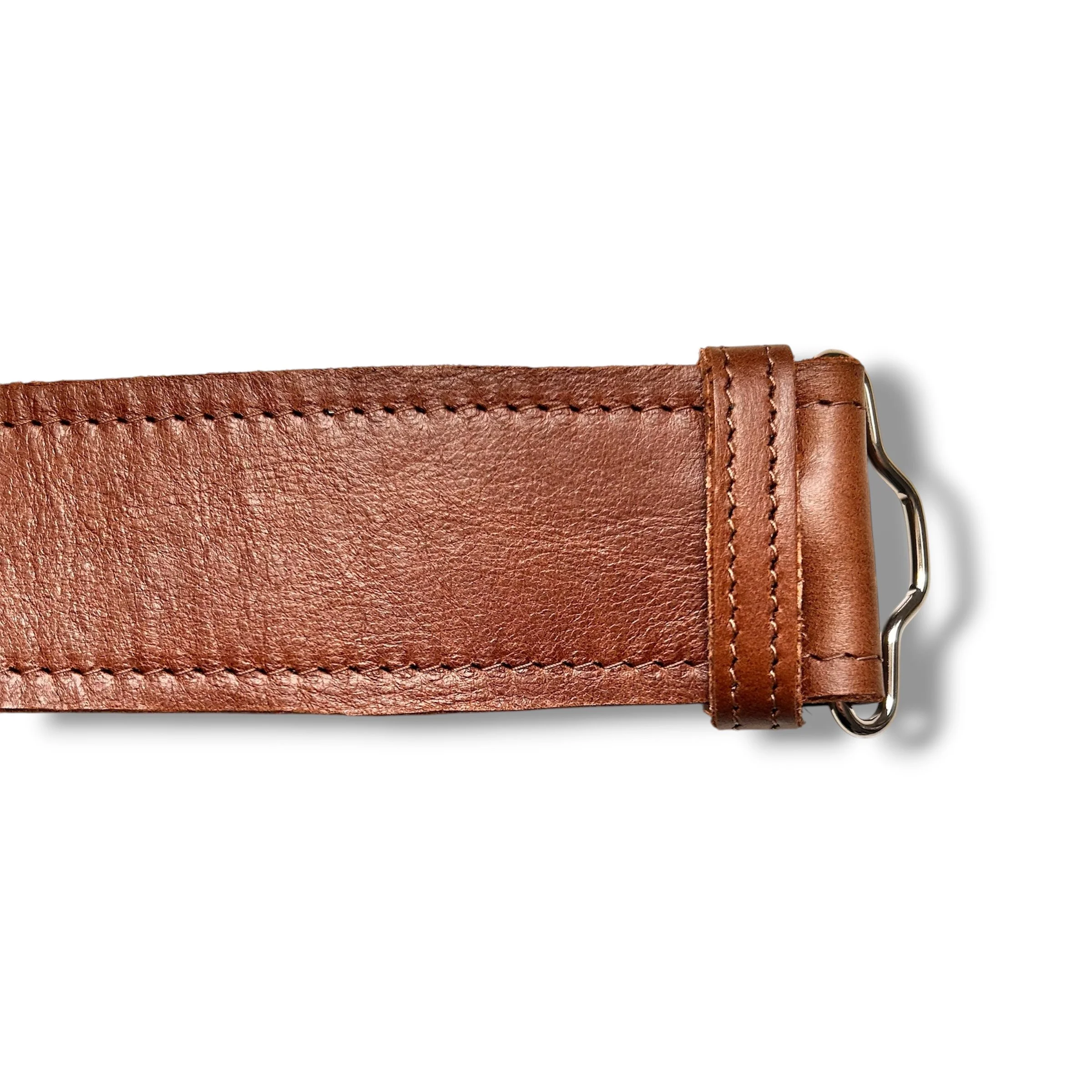 rust Aged Soft Leather Style Scottish Lined Kilt Belt.jpg