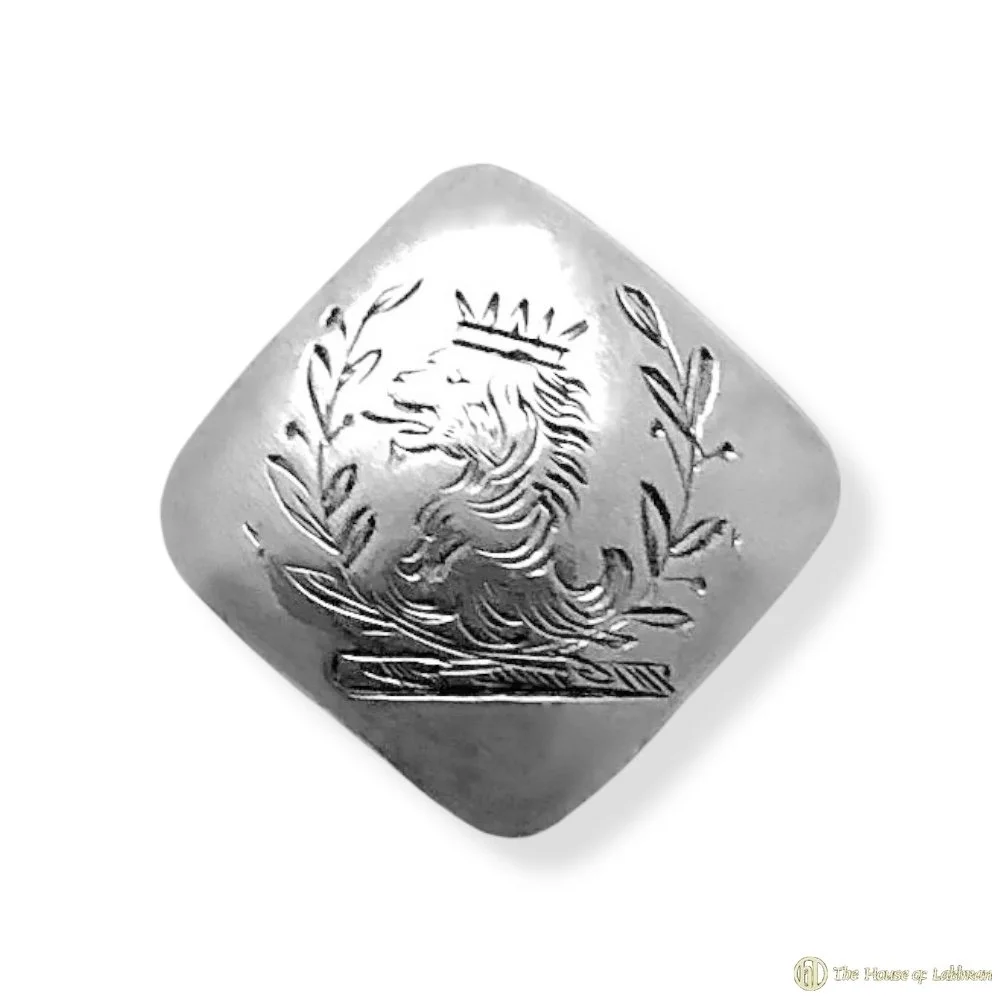 Scottish Sterling Silver Plain Kilt Doublet Buttons - Suitable for crest engraving .jpg
