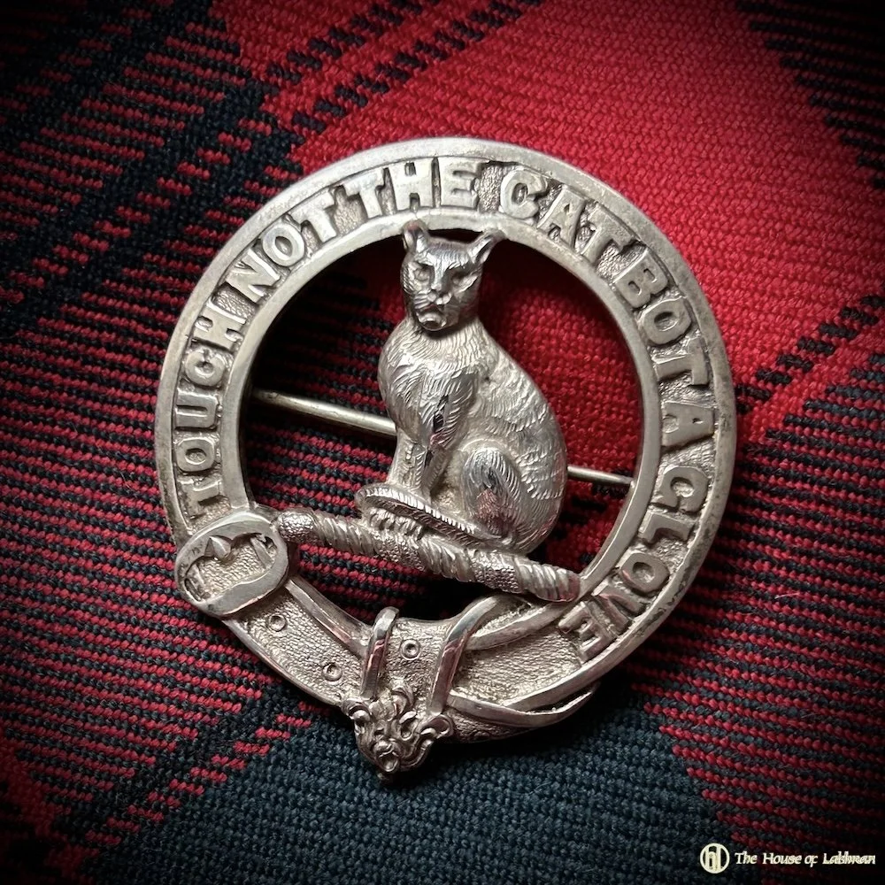 tartan Macpherson Clan Crest – Sterling Silver Bonnet Badge.jpeg