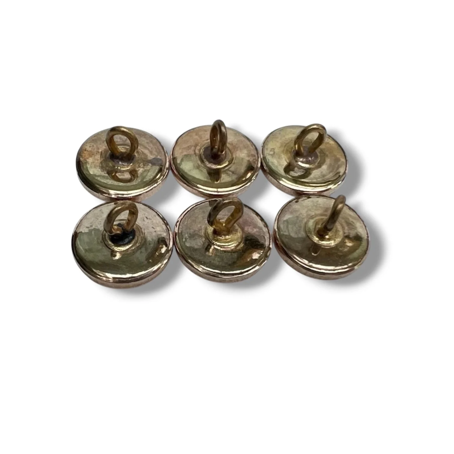 Antique Gentleman's Fox Head Waistcoat Buttons - Set of six back.jpg