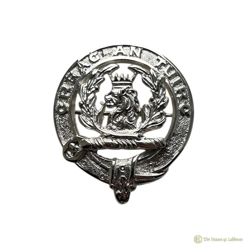 scottish MacLaren - McLaren Clan Crest Sterling Silver Bonnet Badge.JPG