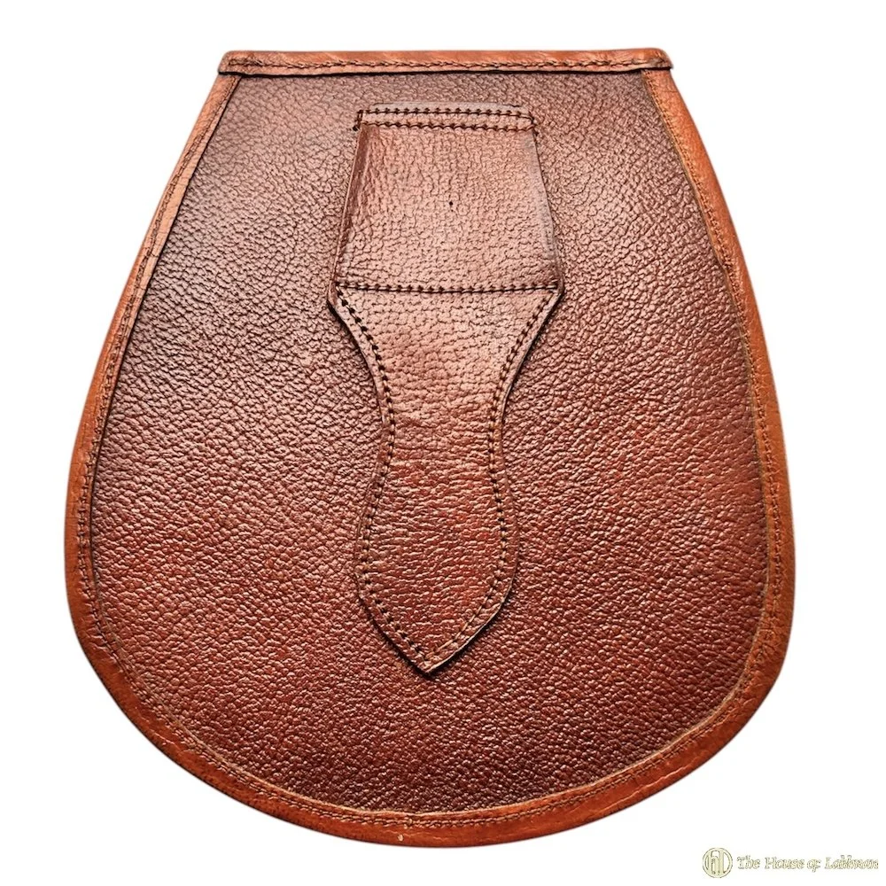 back Vintage 1940-50's Brown Leather Sporran.jpg