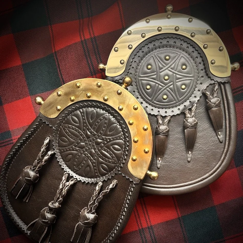 Victorian and Edwardian Style Brass Cantle Hunting Sporrans