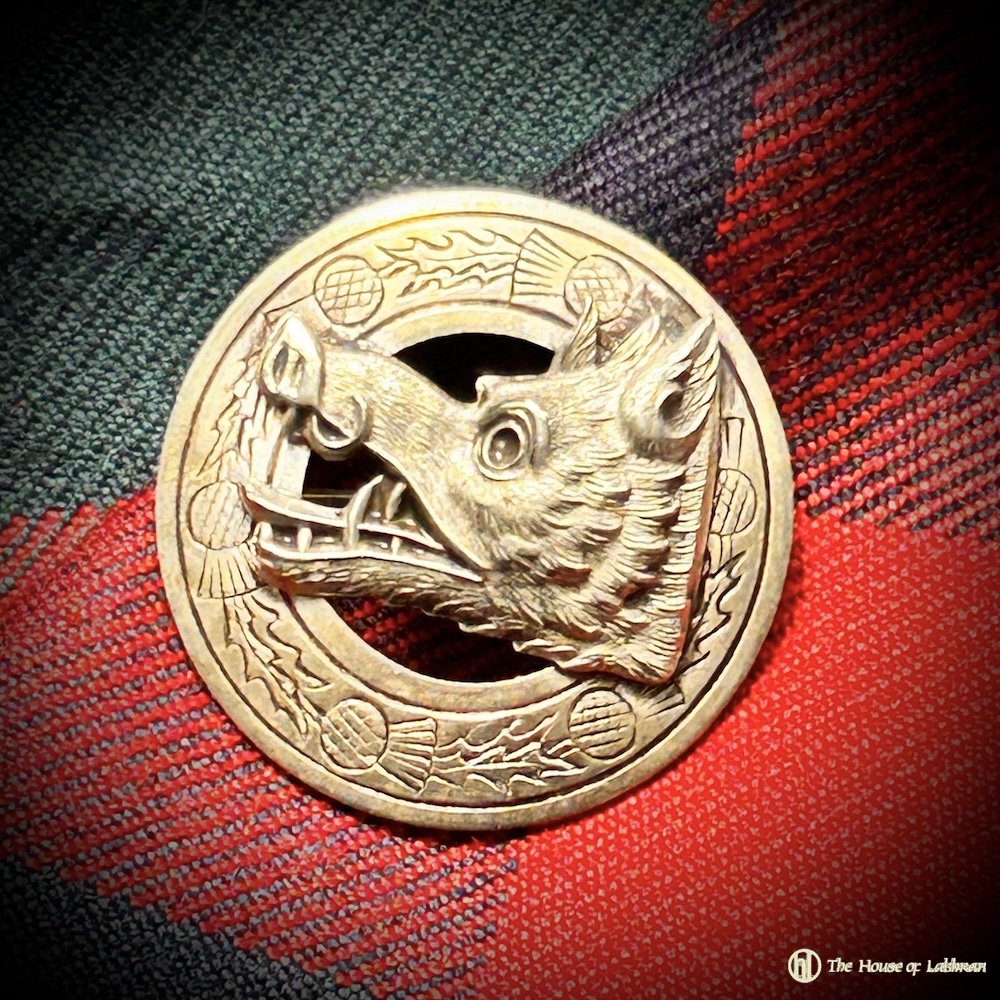 tartan Campbell Clan Vintage 1920's Bonnet Badge Brooch.jpeg