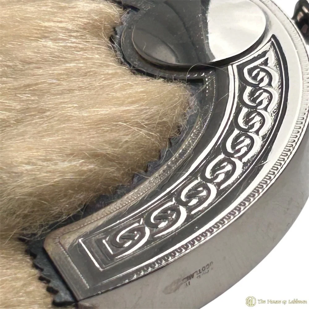 Vintage 1970's Champagne Sealskin Sporran made in scotland.jpg