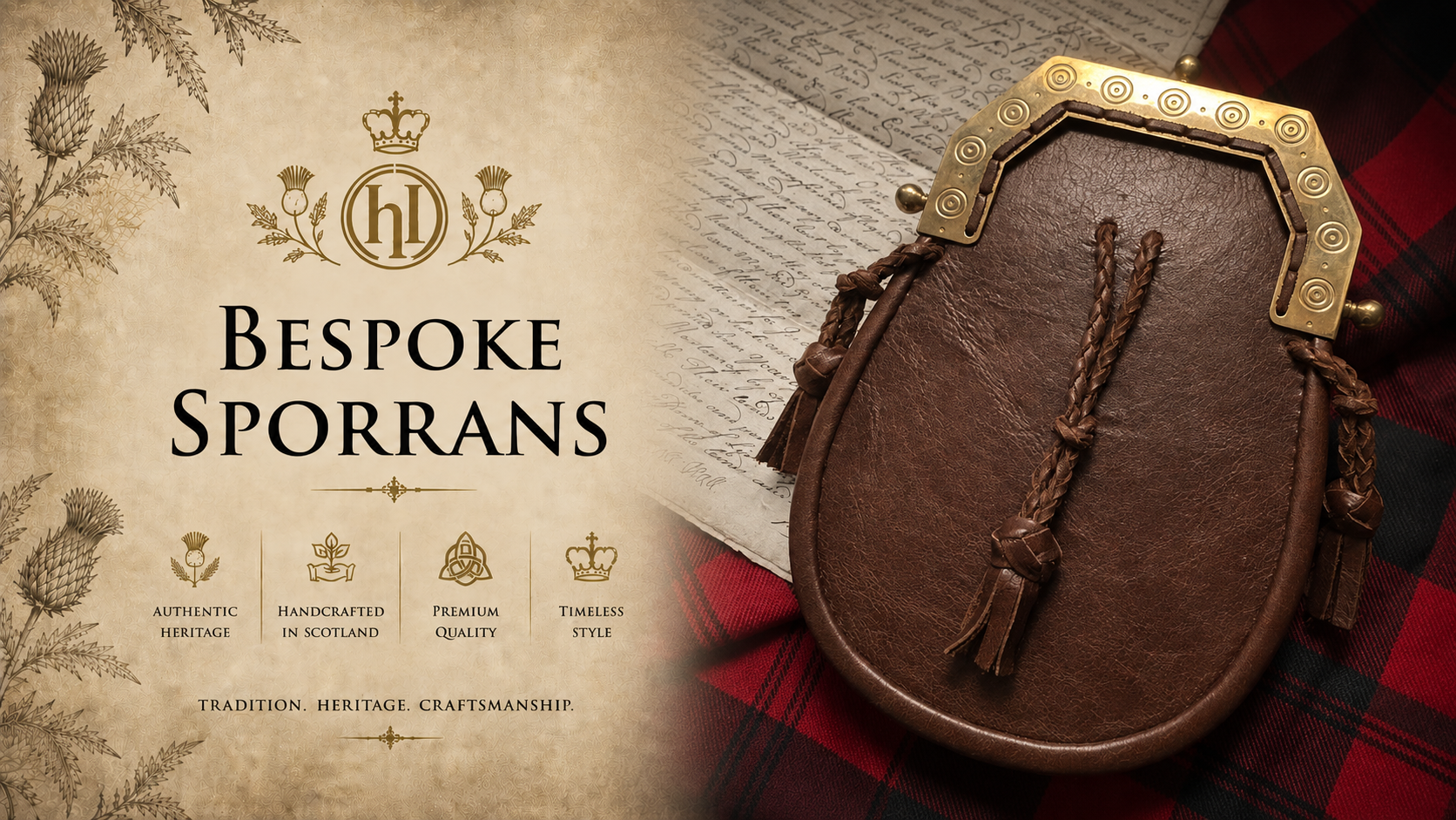 Hand crafted bespoke Scottish sporrans