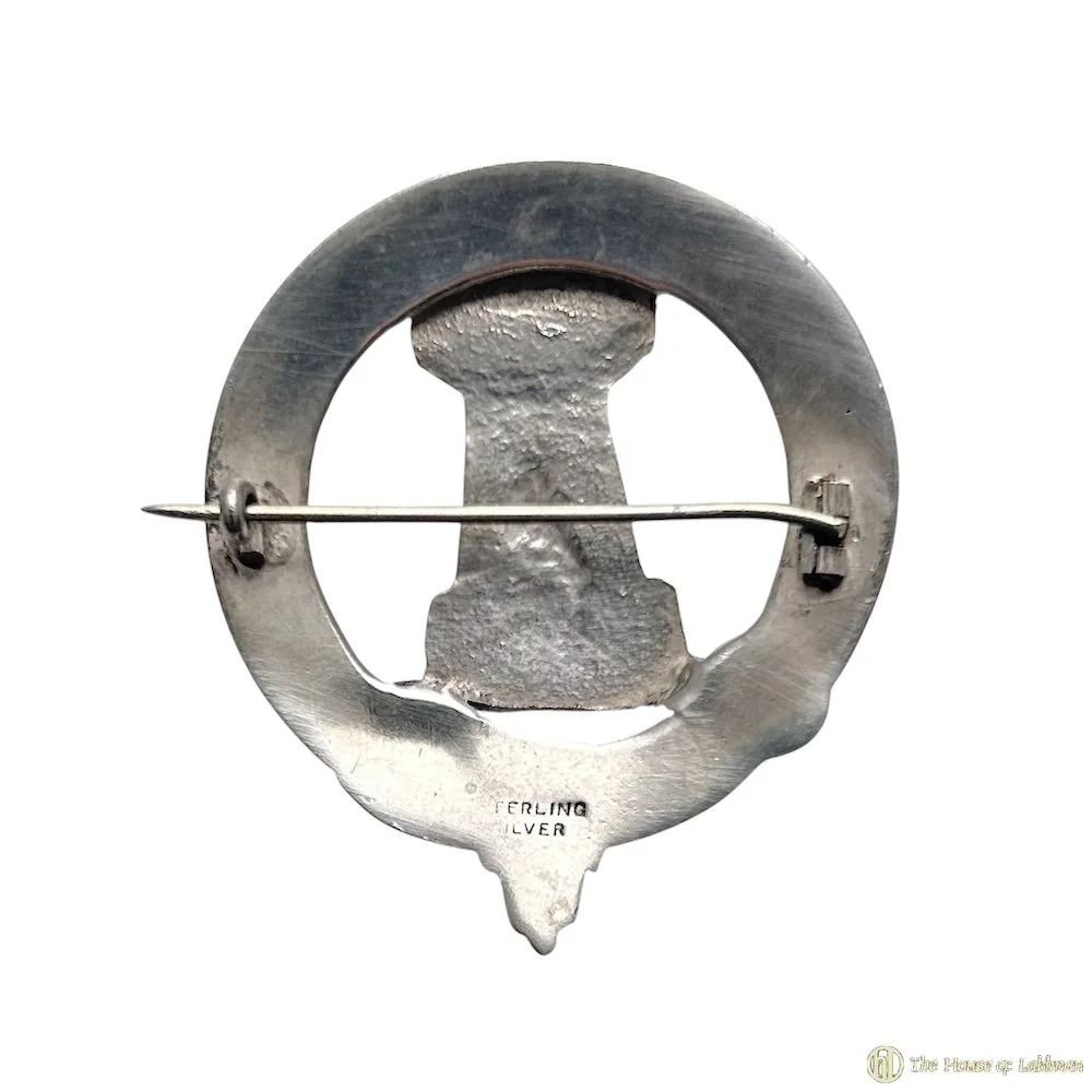 back MacLean Clan Crest Sterling Silver Bonnet Badge.jpg