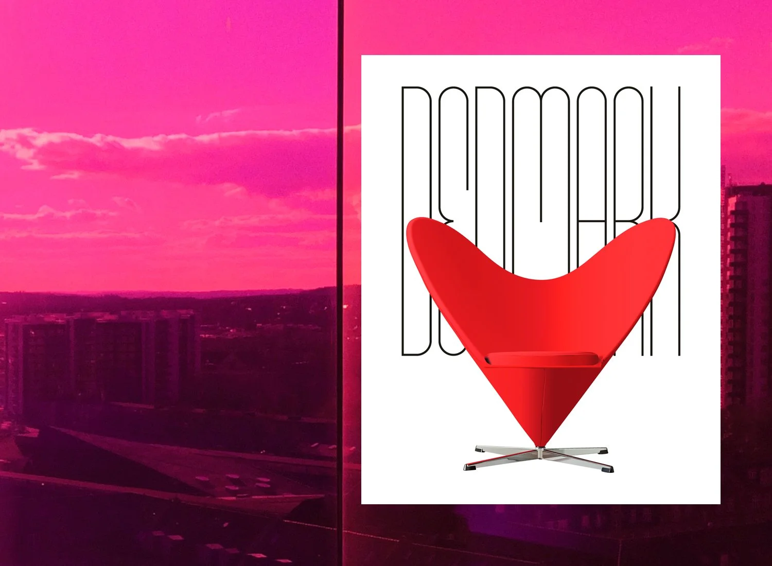 panton heart cone chair