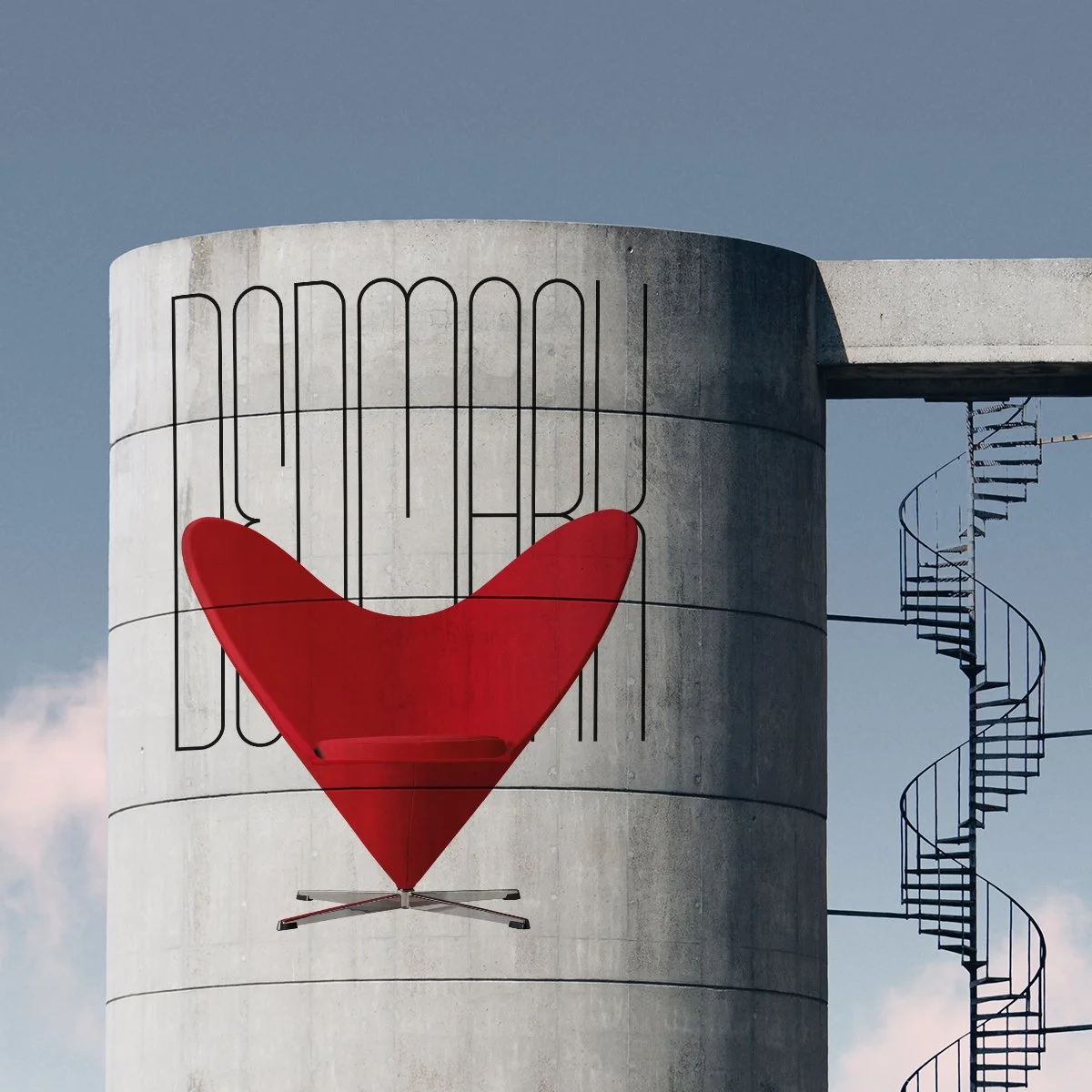 panton heart cone chair