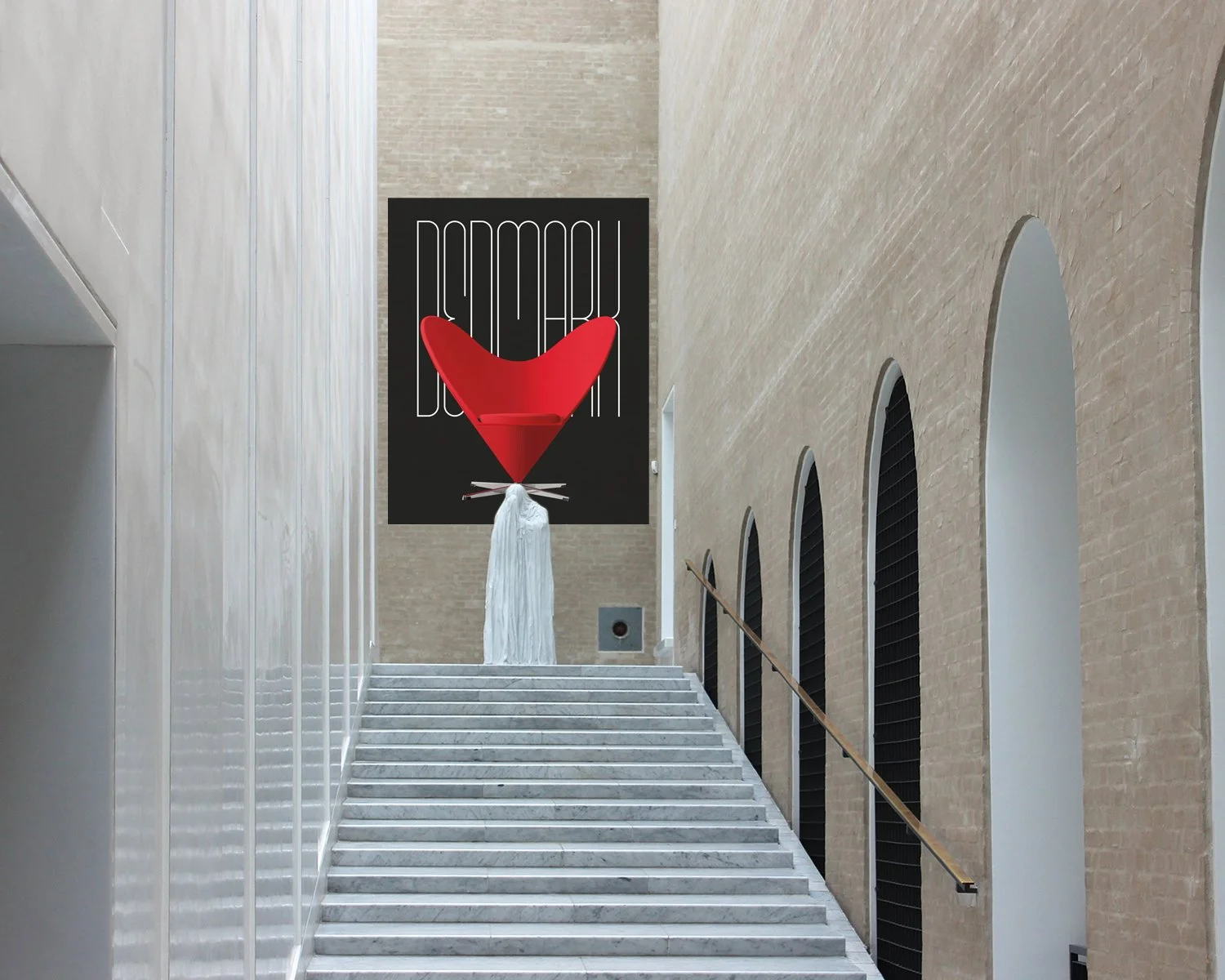 Panton heart cone chair