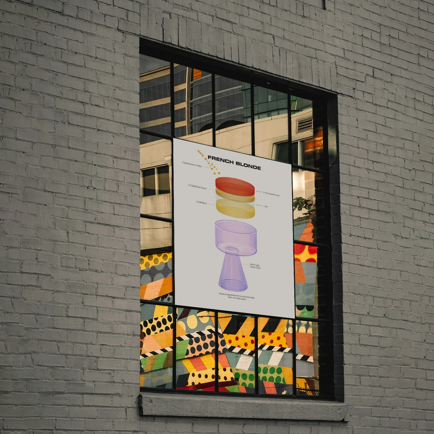 french blonde mural reflection