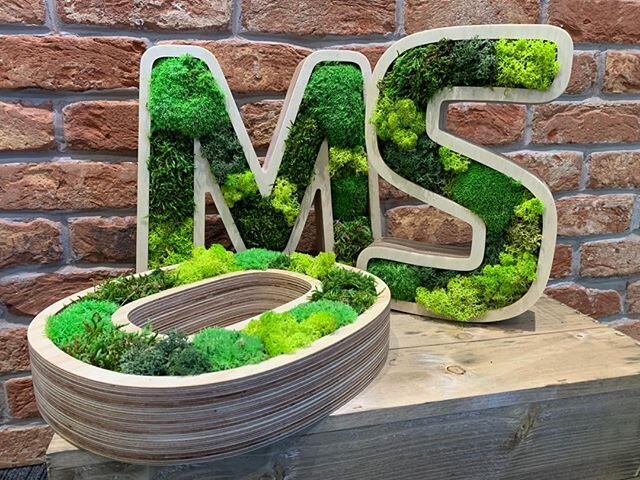 Bring the outside in with Moss letters.