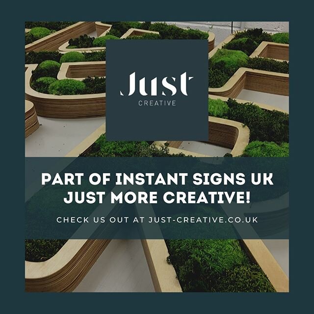 Instant Signs are excited to launch the 'Creative' side of our business with our sister company 'Just Creative' .  Please take a look at our new website 
just-creative.co.uk and tell us what you think!
#getcreative #newideas #becreative
