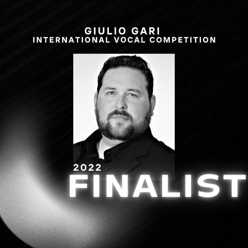 🎶 Very excited to have been named a finalist in the 2022 @giuliogarifoundation International Vocal competition! Among some absolutely incredible talent, I am honored to have this opportunity. Bravi tutti 👏