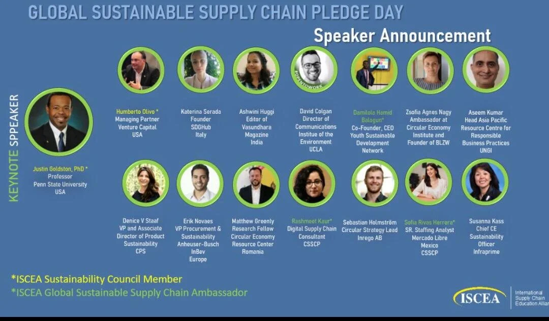 Susanna Kass speaking for Global Sustainable Supply Chain Pledge Day