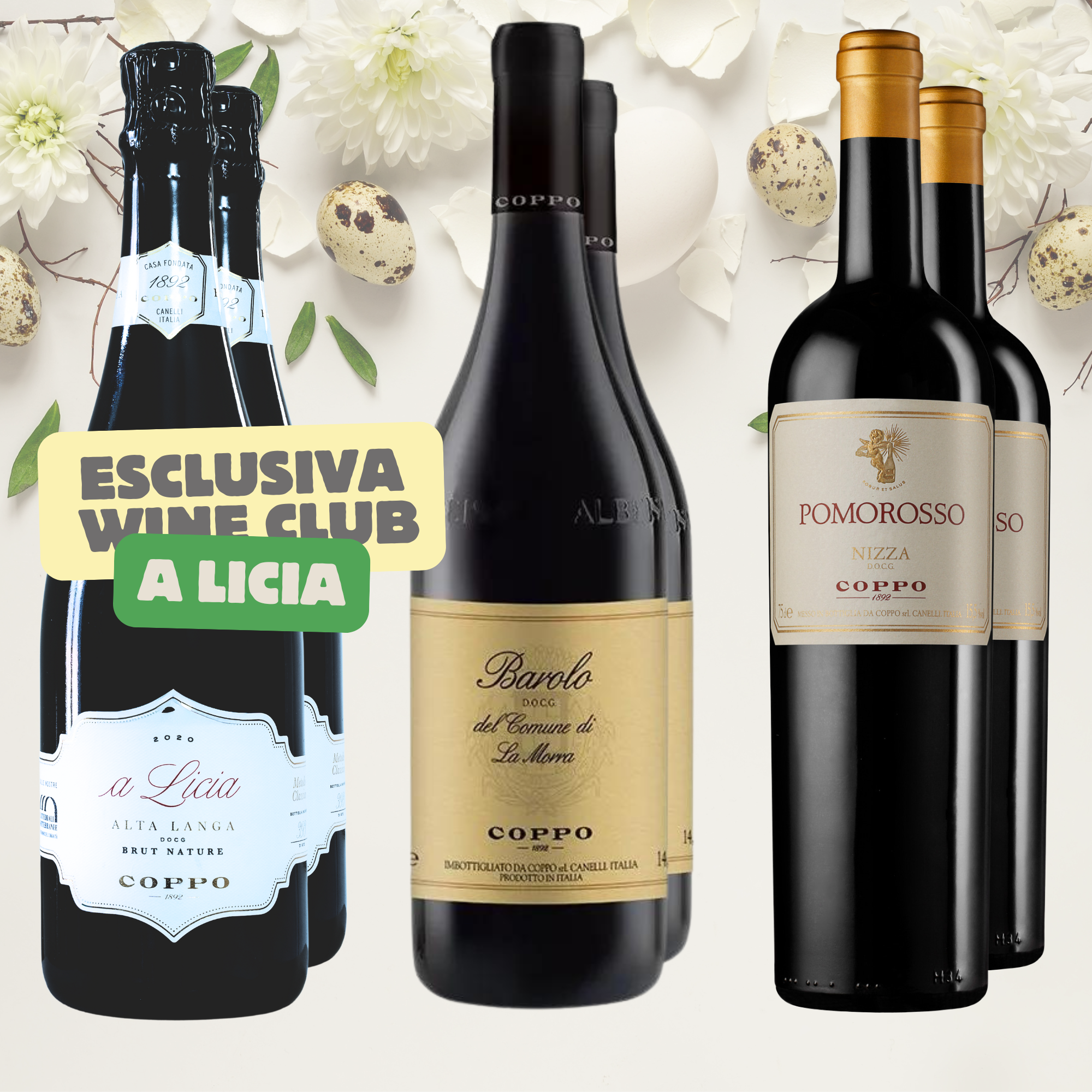 Confezione 6 bt: A Licia 2020 (2), Barolo del Comune di La Morra 2020 (2), Pomorosso 2021 (2)