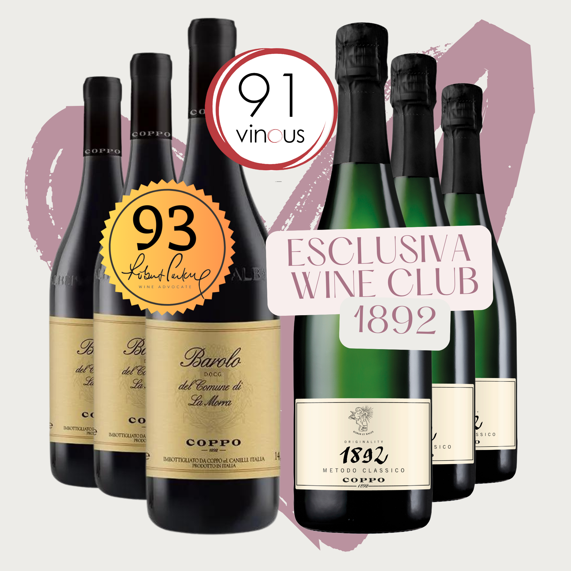 Confezione 6 bt: Barolo del Comune di La Morra 2020 (3), spumante 1892 (3)