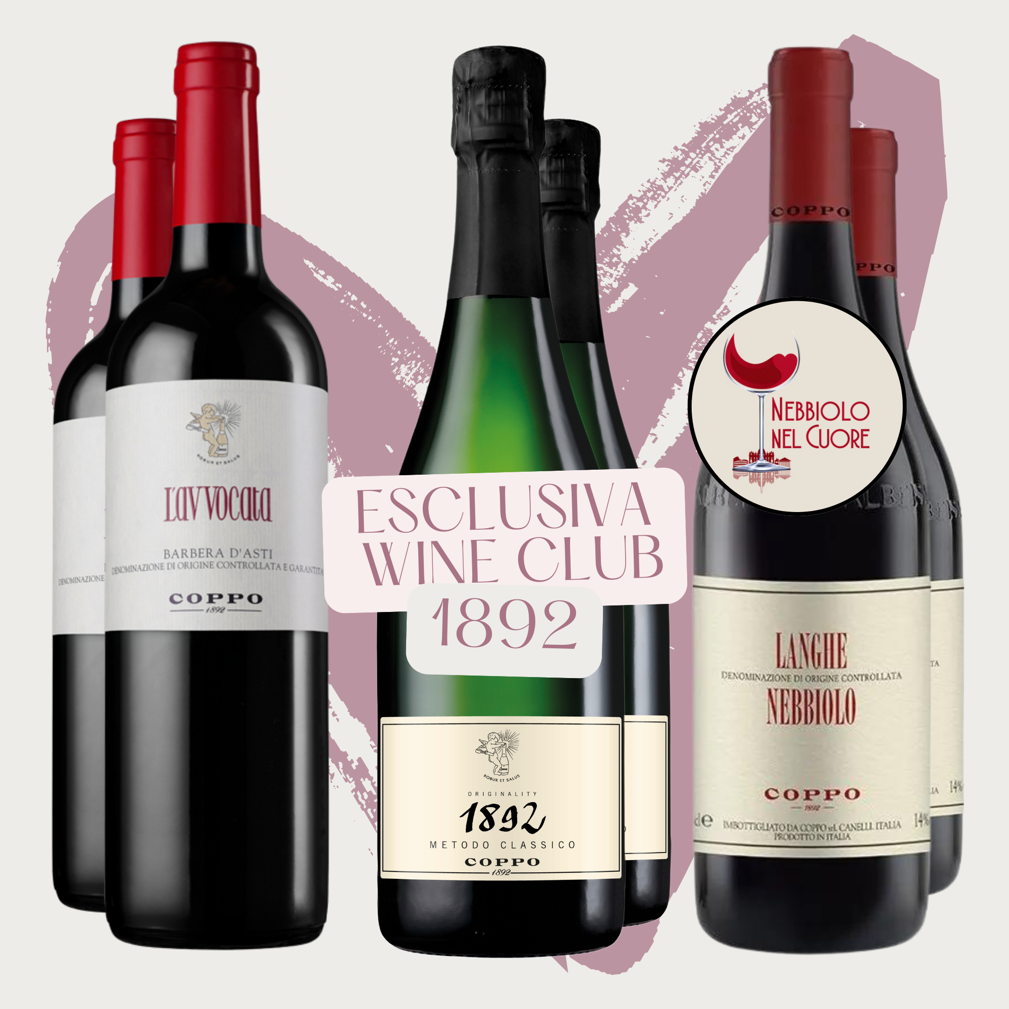 Confezione 6 bt: Avvocata 2023 (2), spumante 1892 (2), Langhe Nebbiolo 2022 (2)