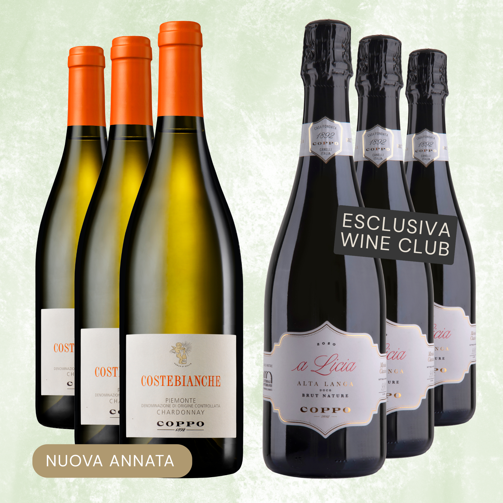 Bollicine e Chardonnay | 6 bt: A Licia 2021 (3), Costebianche 2025 (3)