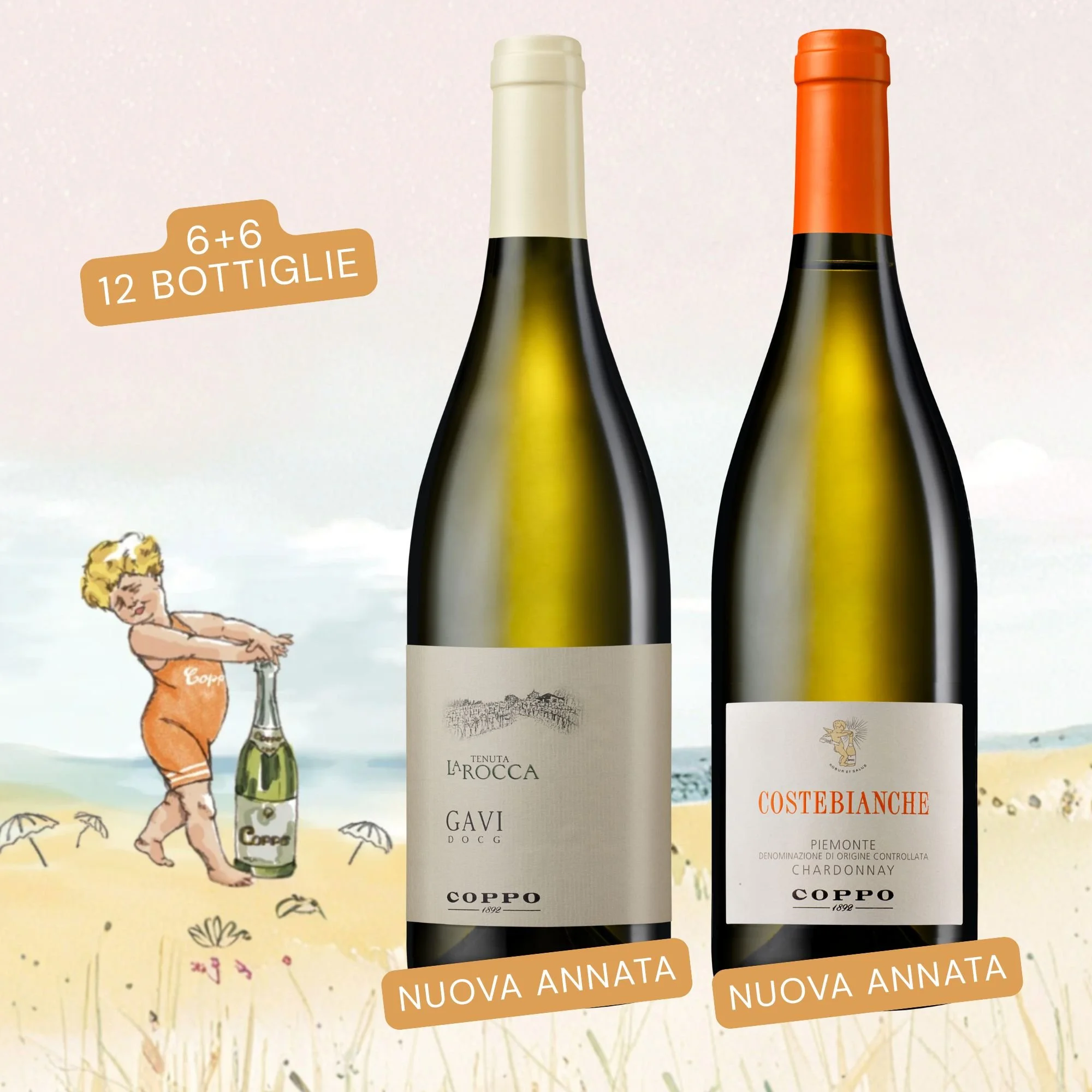 Chardonnay e Gavi | 12 bt: Costebianche 2025 (6), La Rocca 2025 (6)