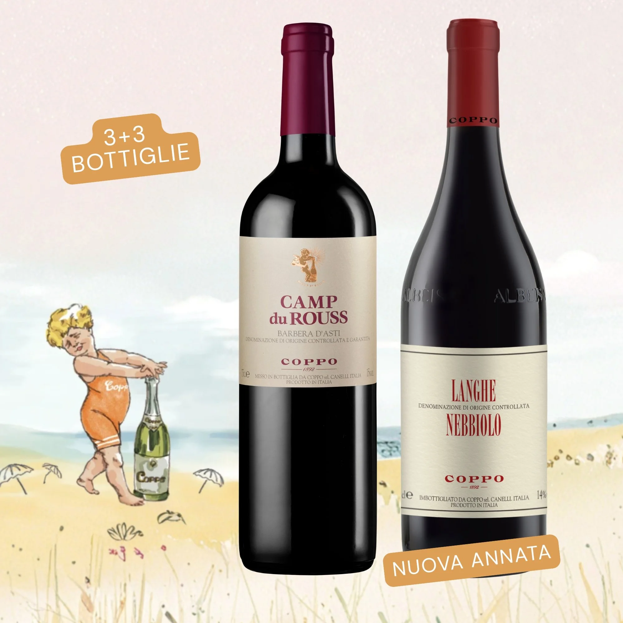 Barbera e Nebbiolo | 6 bt: Camp du Rouss 2023 (3), Langhe Nebbiolo 2024 (3)
