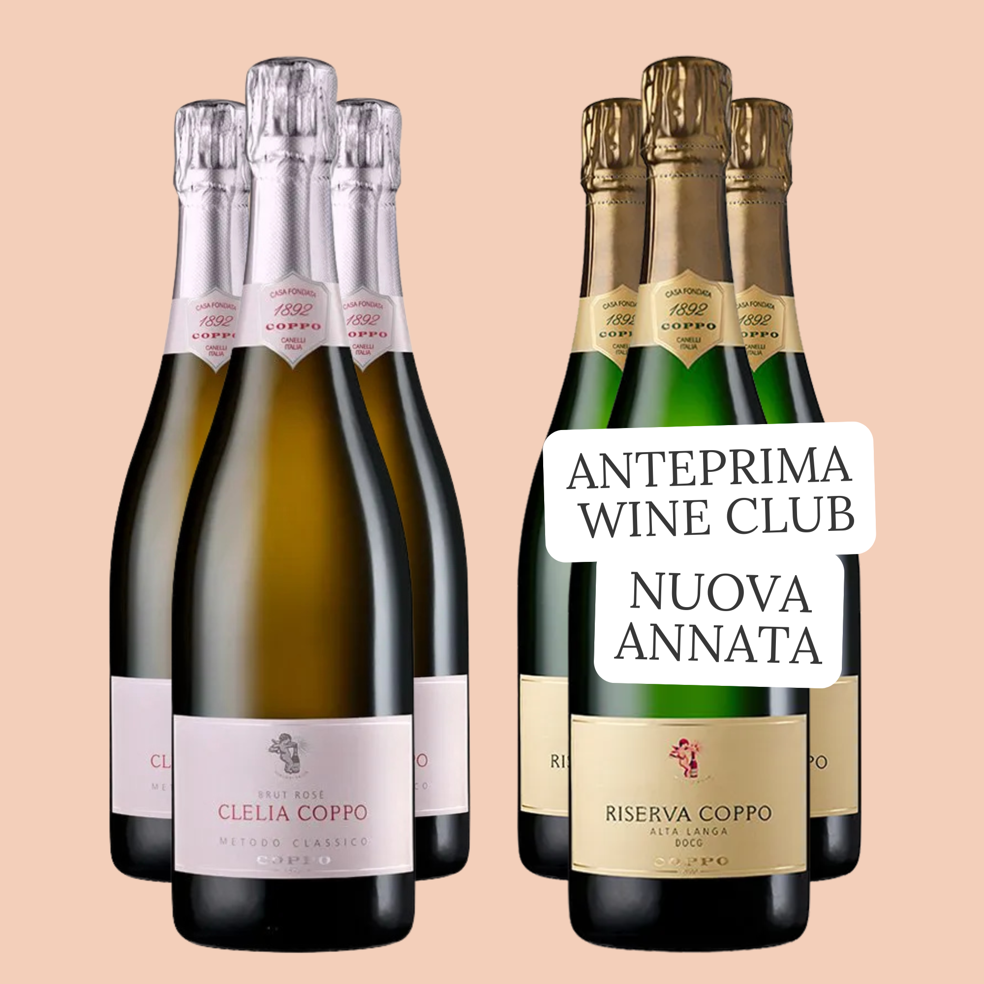 Confezione 6 bottiglie: Clelia Coppo 2022 (3), Riserva Coppo 2020 (3)