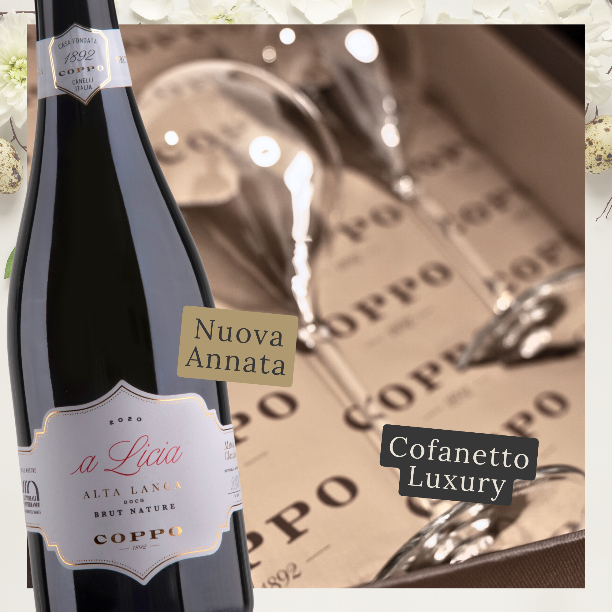 Cofanetto Luxury: A Licia Alta Langa DOCG 2021 (1) + 2 calici Lehmann