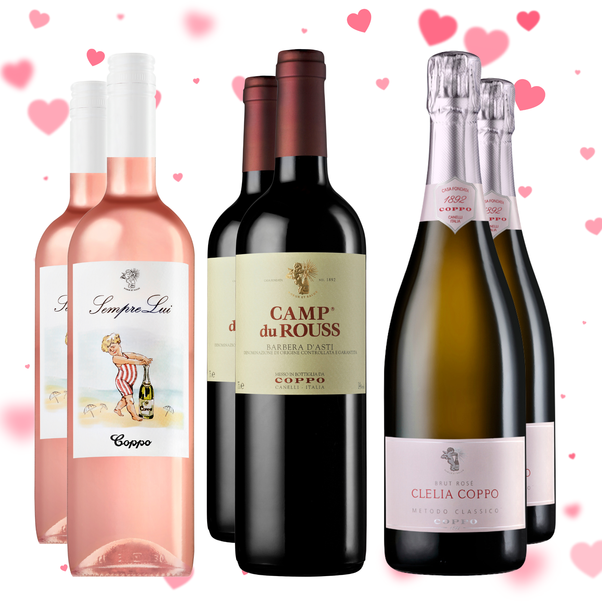 Confezione 6 bt: Sempre lui (2), Camp du Rouss 2023 (2), Clelia Coppo 2022 (2)