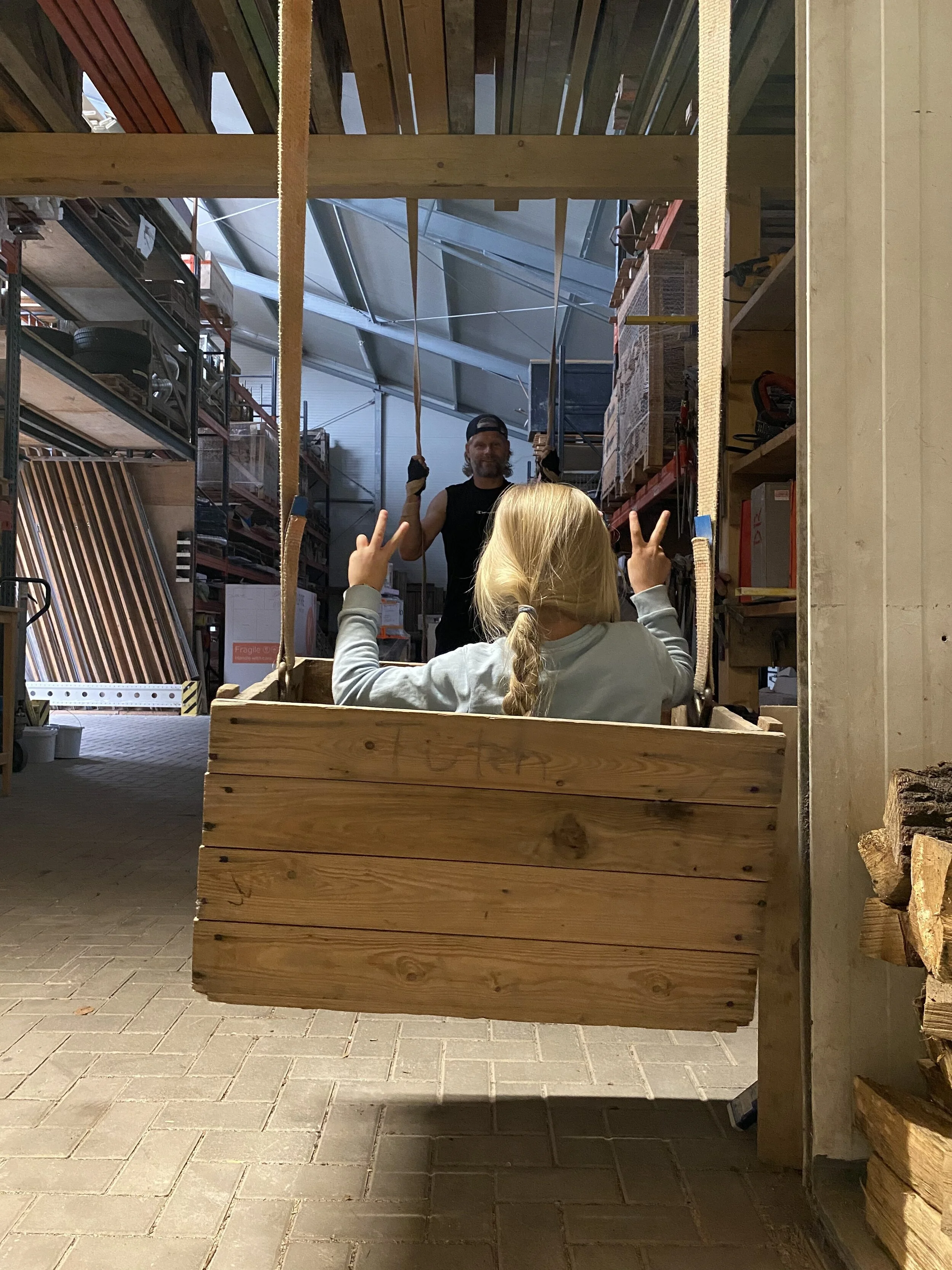 Meine Töchter wollten unbedingt mit beim Training dabei sein ...