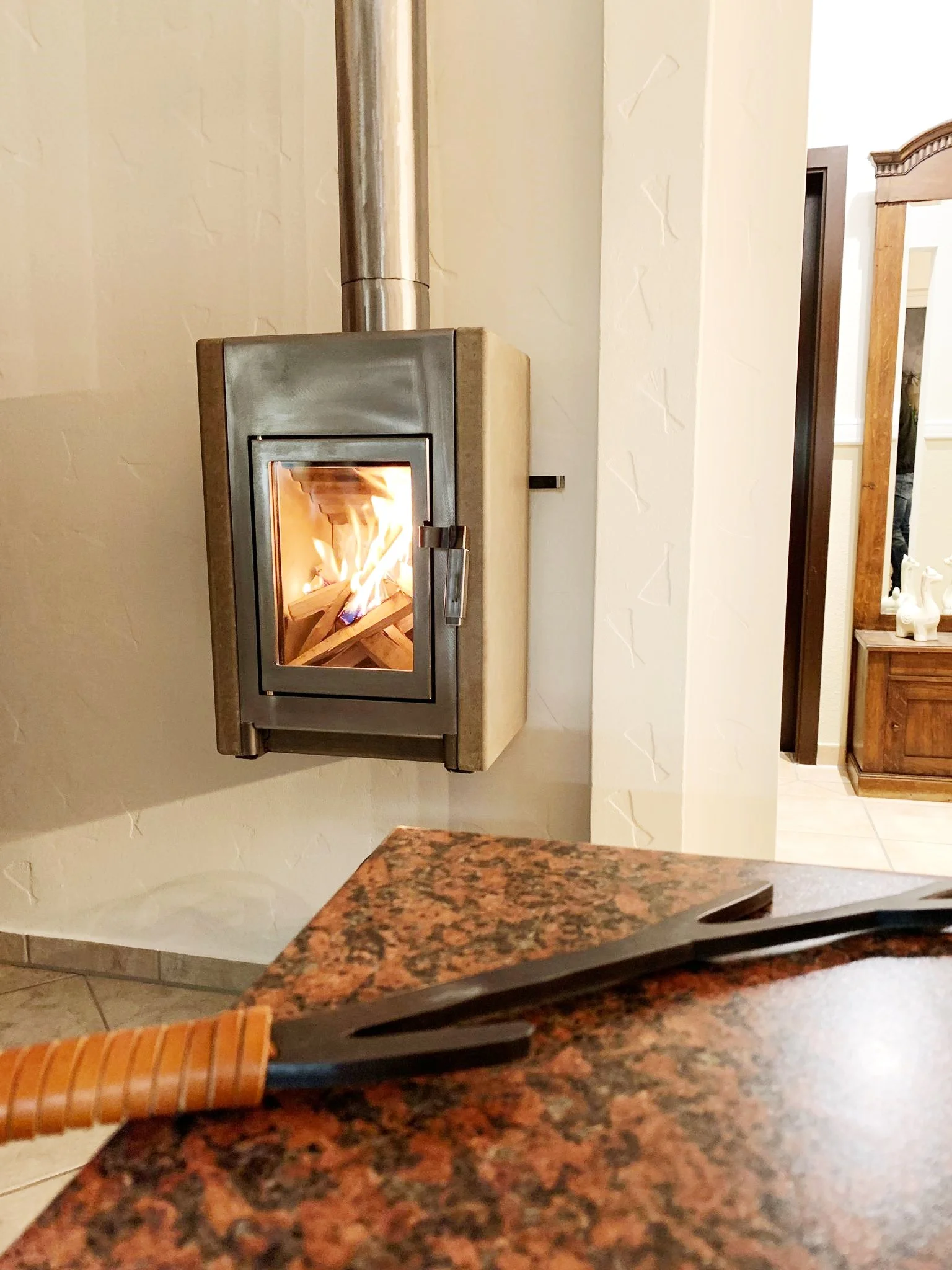 An die Wand gehängt ...