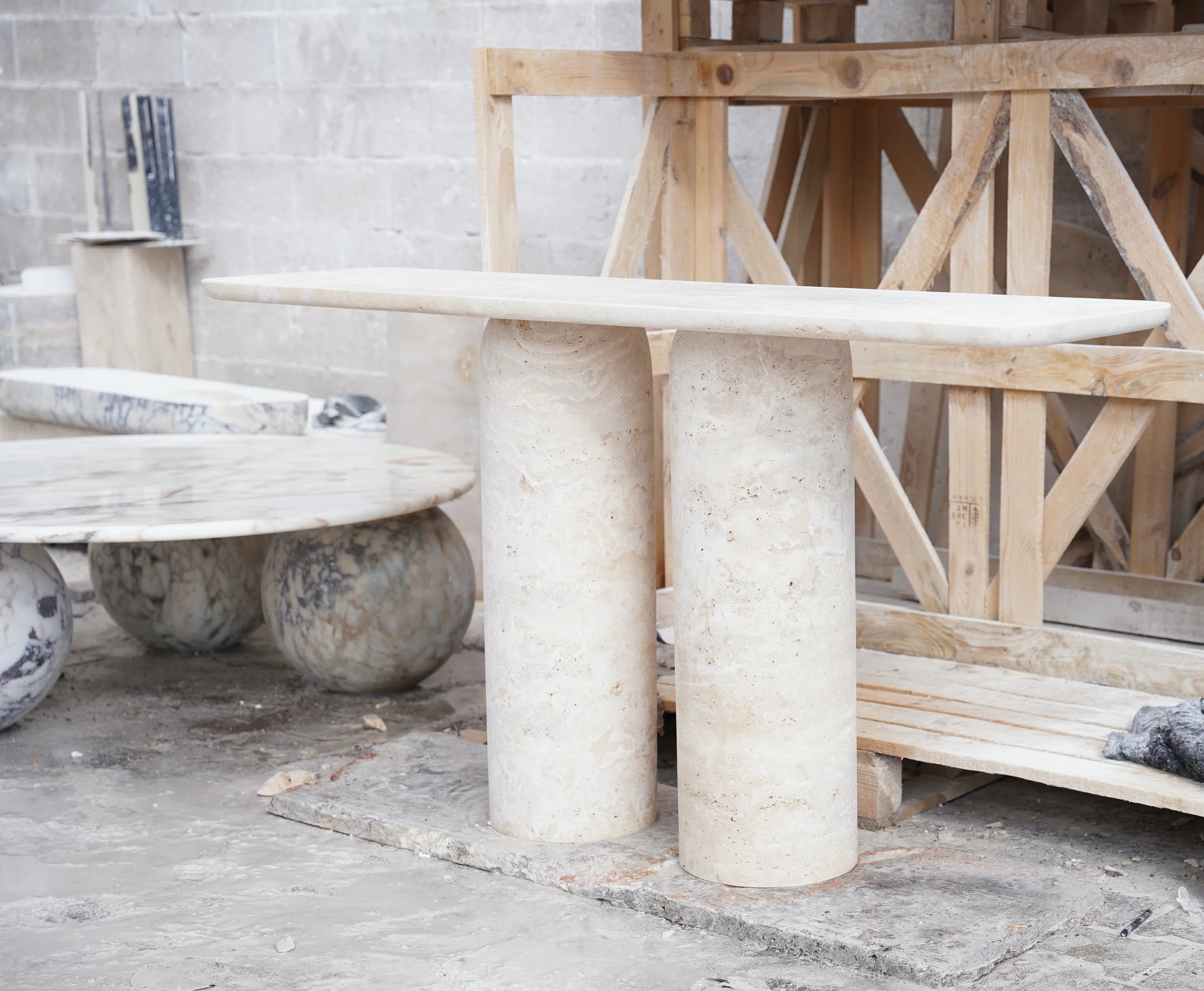 Travertine Console.JPG