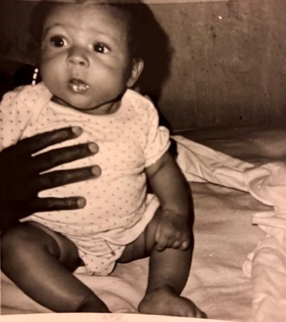 Maryline as a baby in Côte d'Ivoire