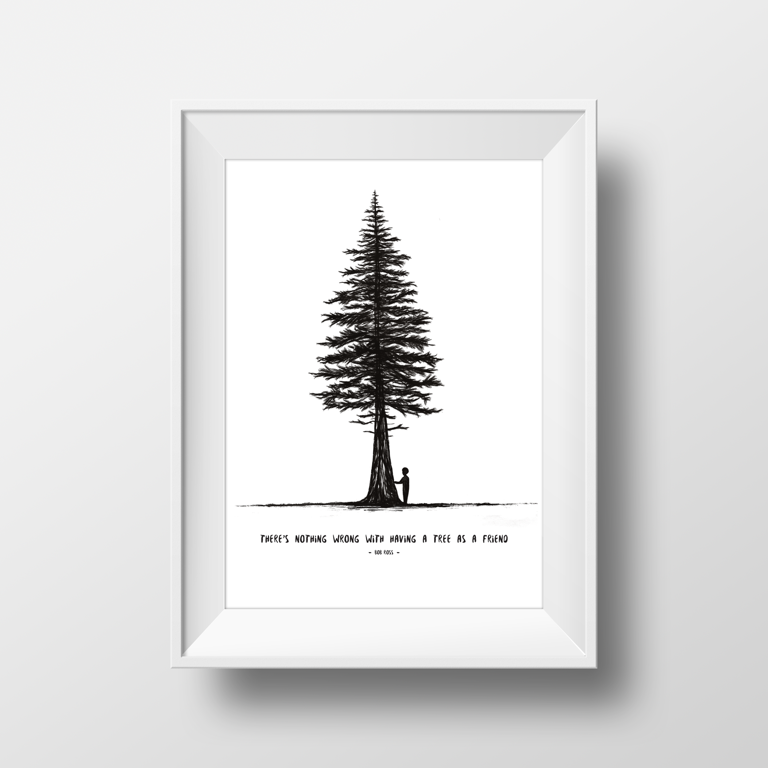 Bob Ross Tree Print