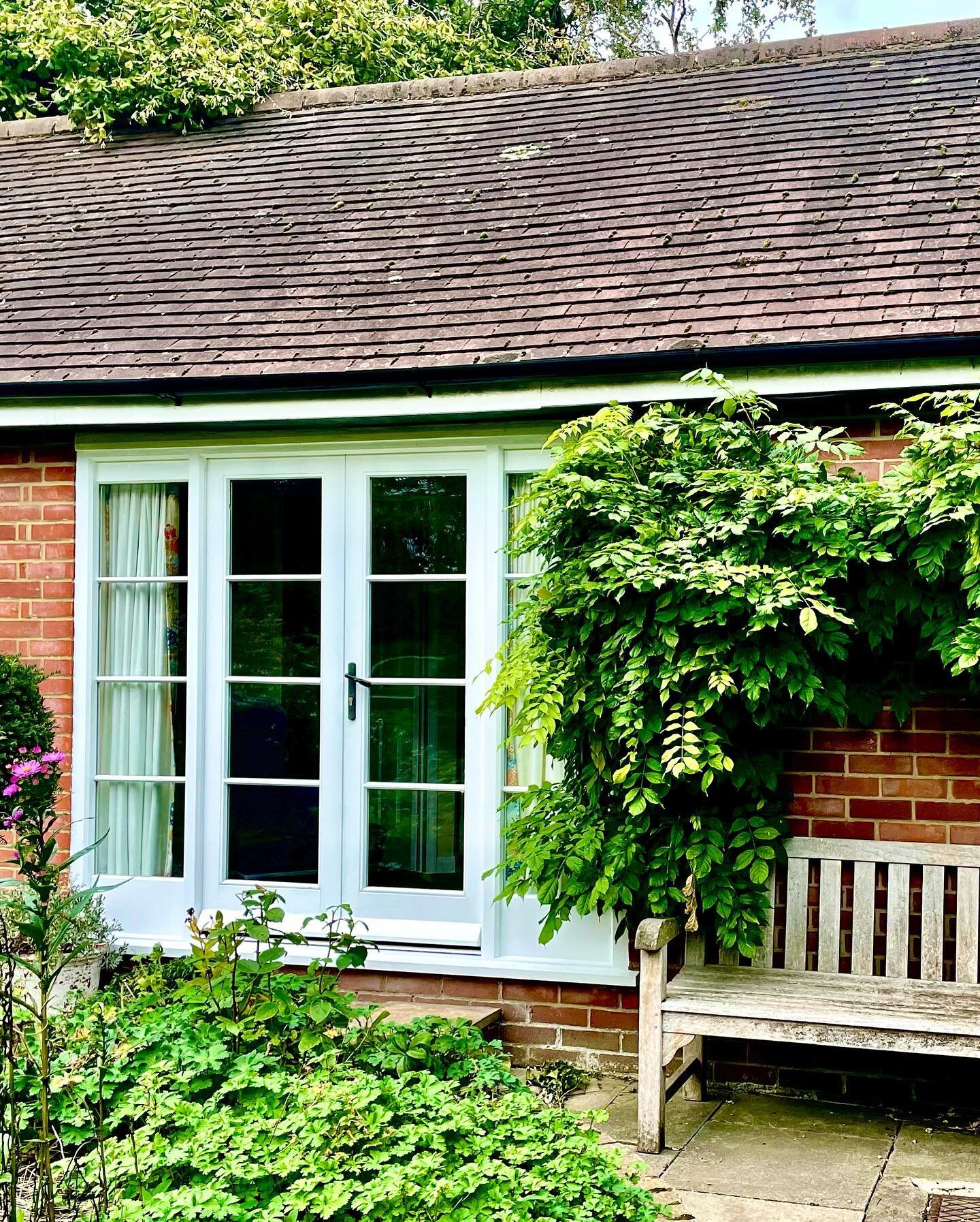 The Garden Room. We love this room. It isn&rsquo;t connected to the main house so affords a little space of your own in the garage with a small en suite shower room and kitchenette (microwave only), it is a peaceful, light filled, escape. We couldn&r