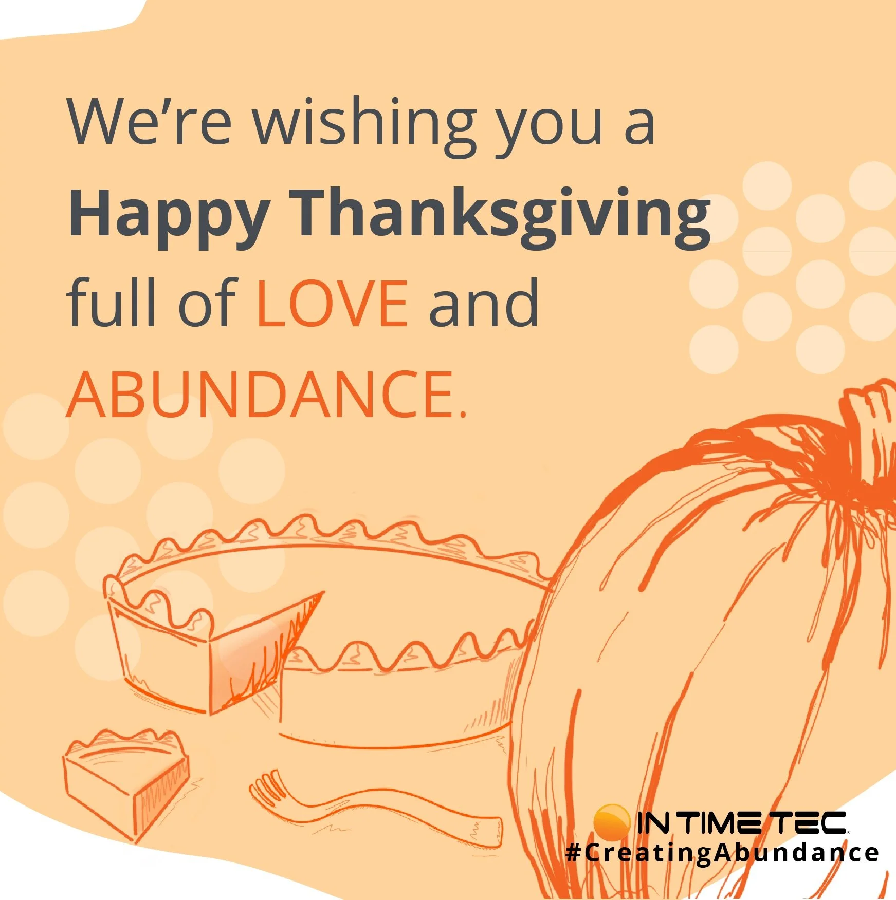 Thanksgiving Social post, Fall 2020.  Drawn and Designed with Procreate and Adobe Illustrator.