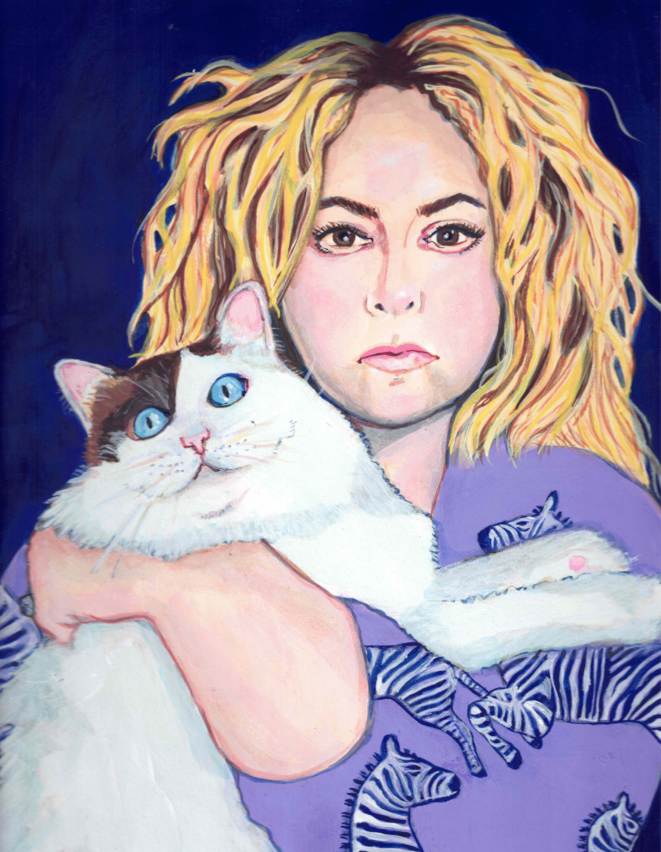 “Halli and Pru”, Acrylic on Canvas