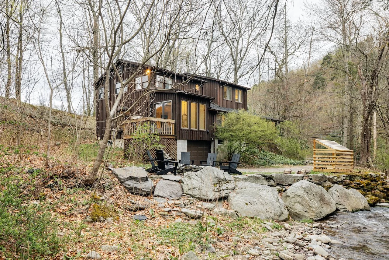 Renovated home with creek front and wood stove, located in the