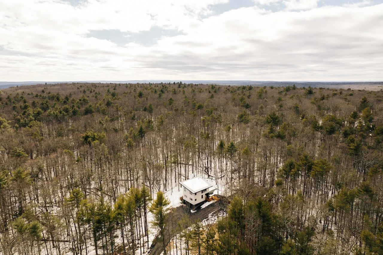 Modern home with guest apartment, located in the Catskill foothills