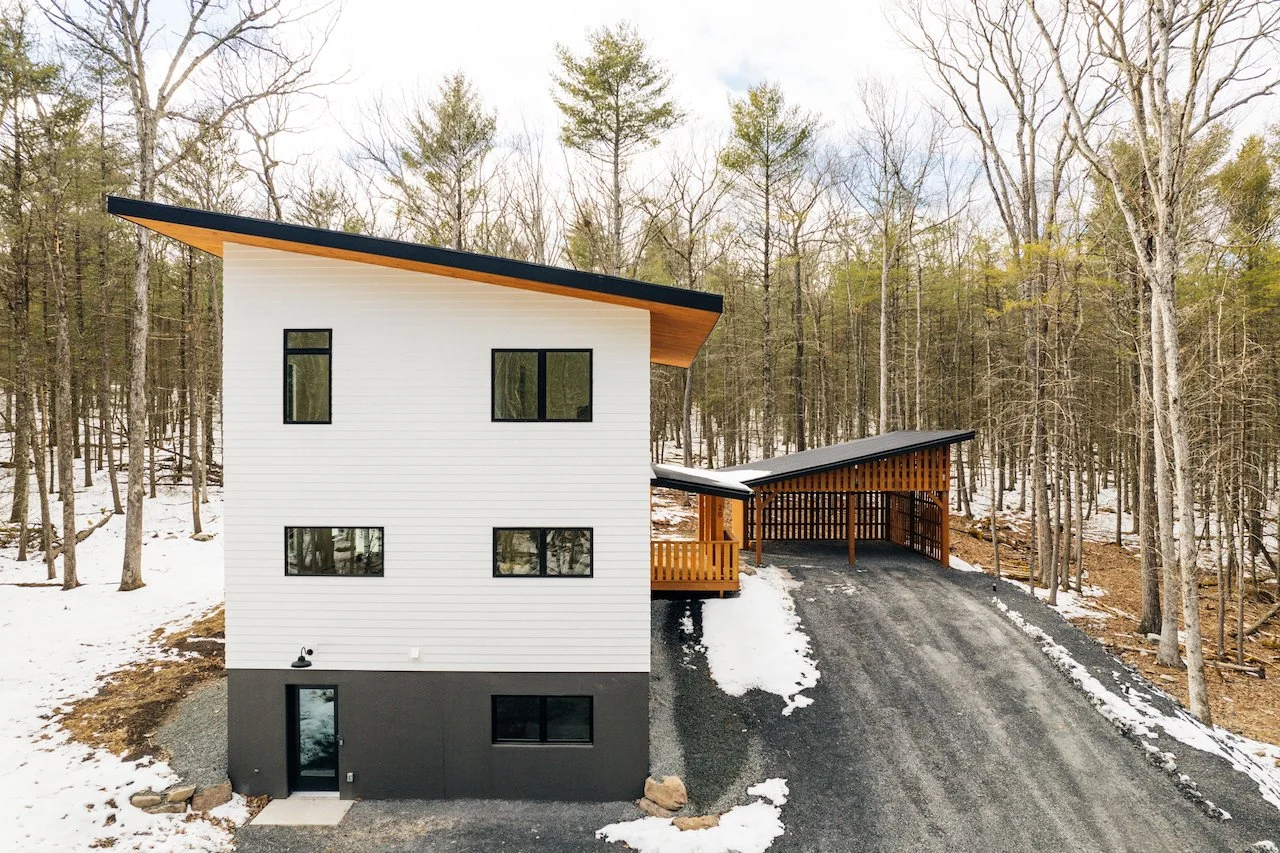 Modern home with guest apartment, located in the Catskill foothills