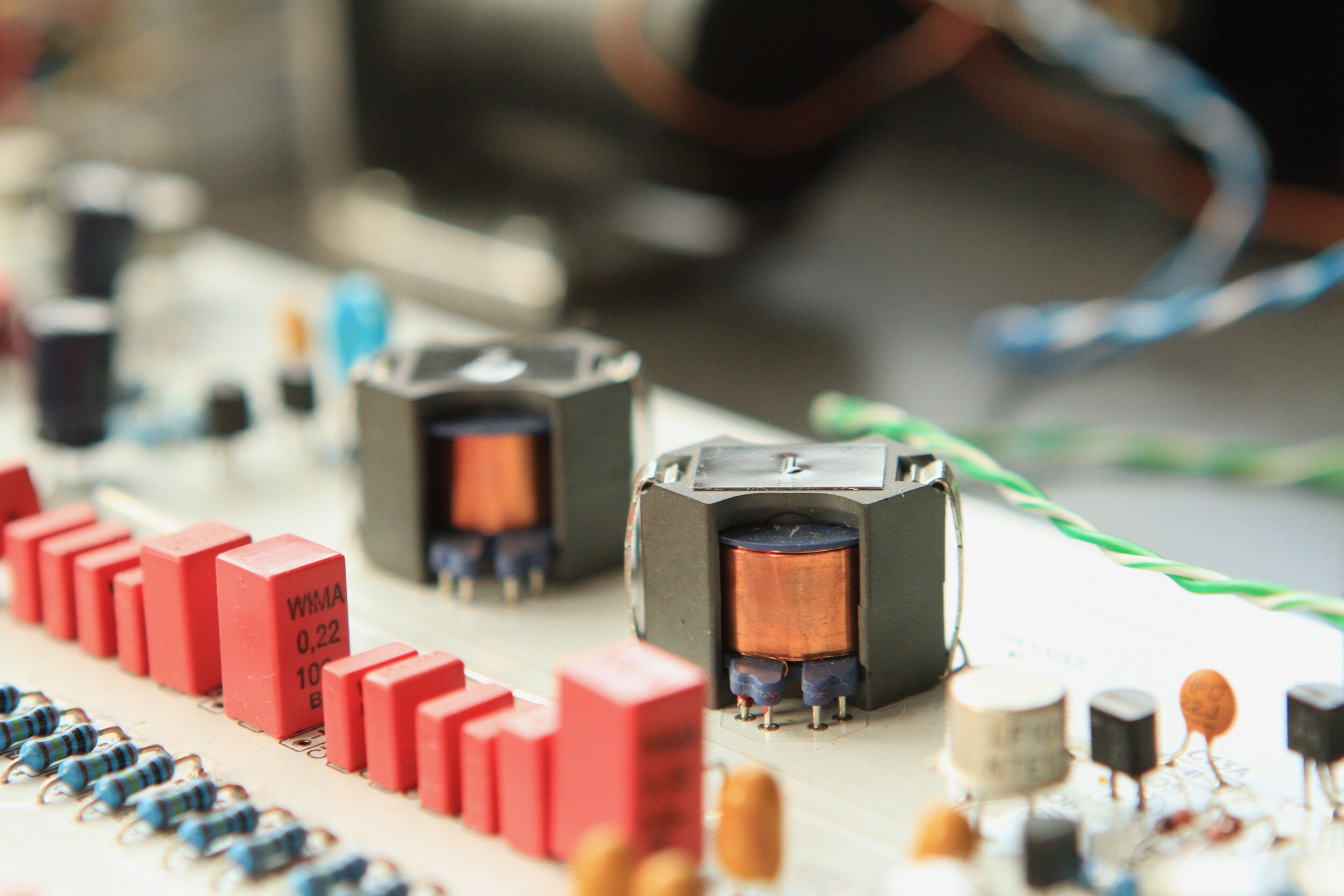 The inductors were wound by ChrioN at groupdiy from specs calculated from the schematic. An initial attempt was built up and I brought it over to the Studio. Listening side-by-side against the vintage Trident console, the Inductor bands did not soun