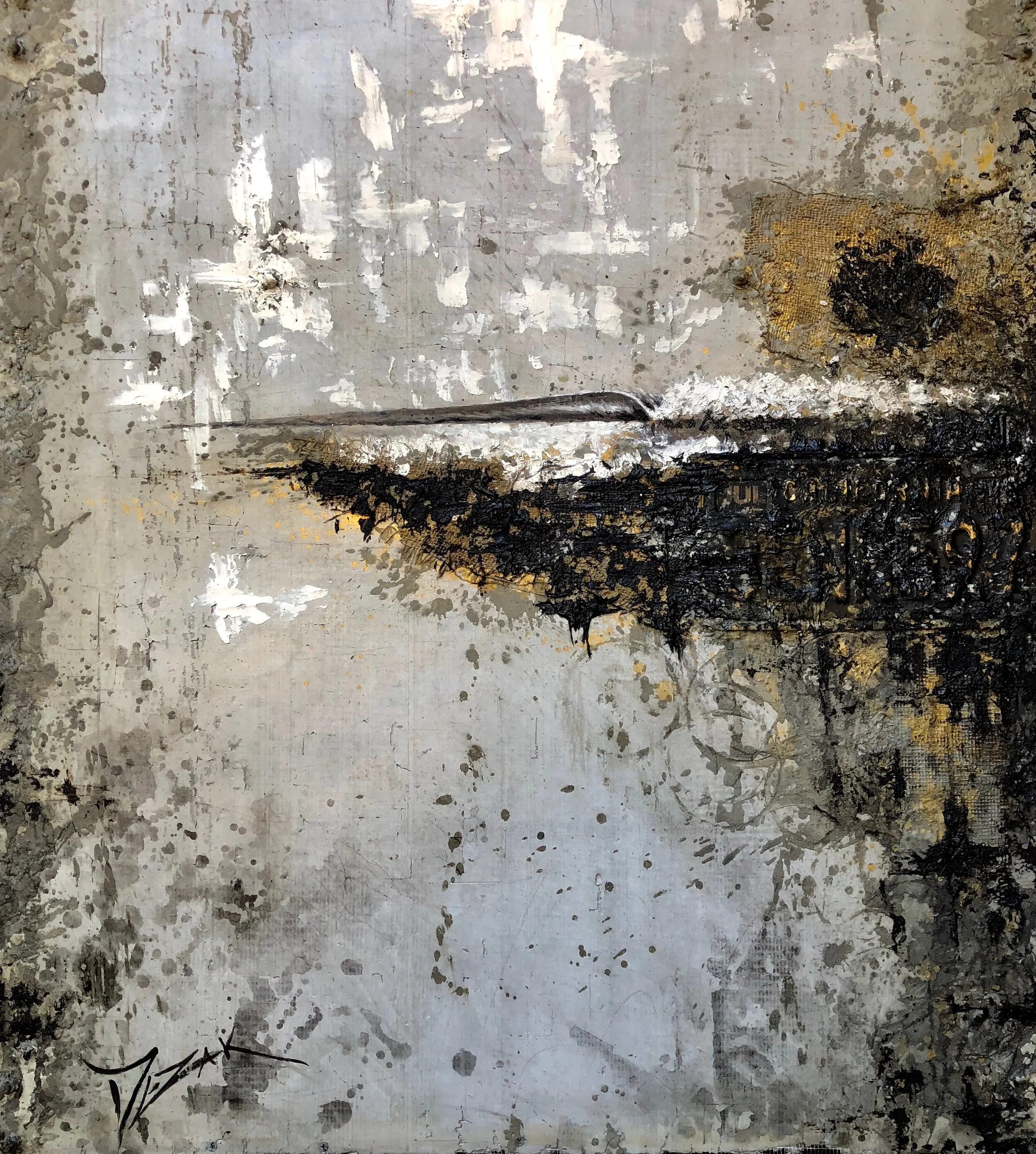 36”x 40”,Acrylic and tar on concrete.jpeg