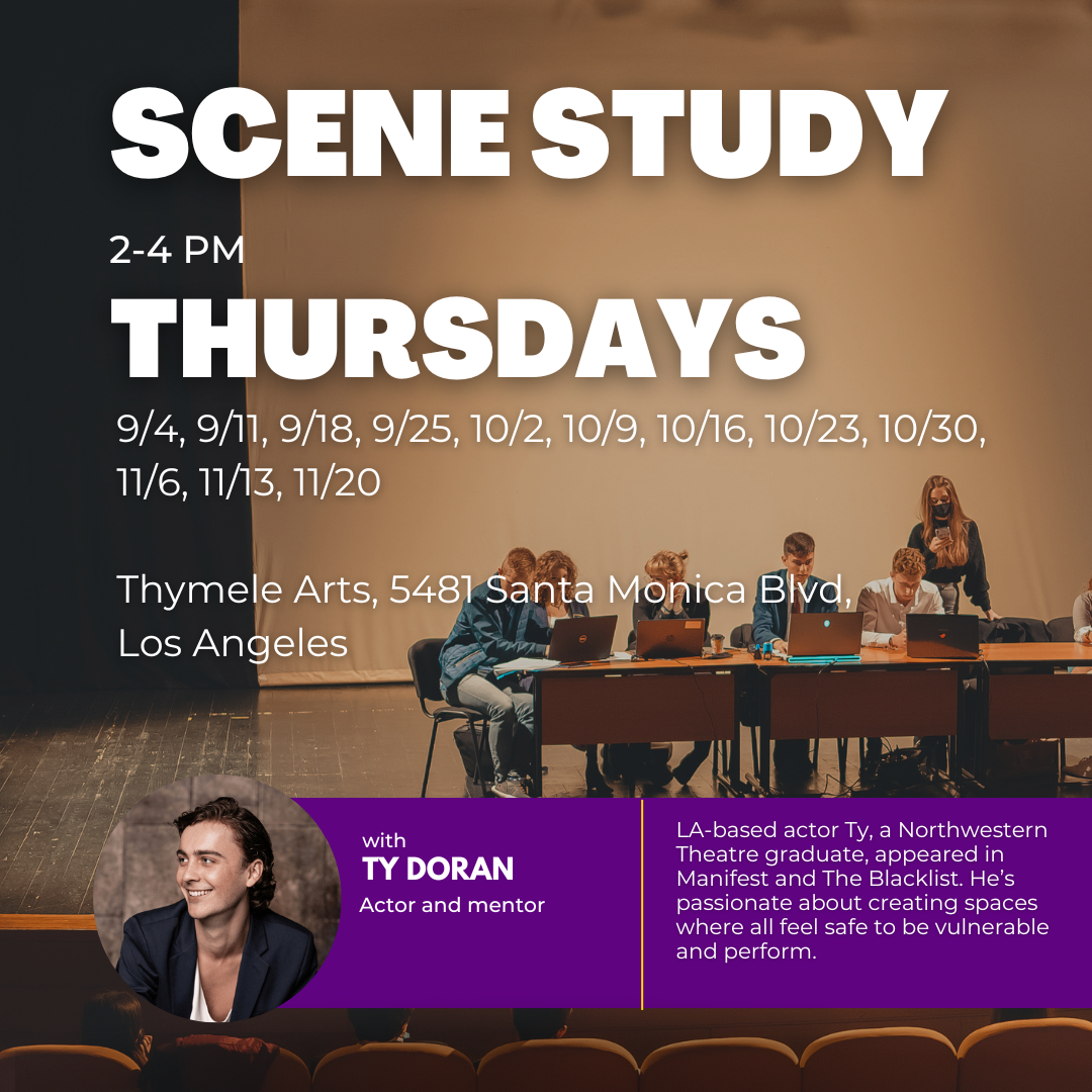 scene study, thursdays 2-4 pm at thymele arts