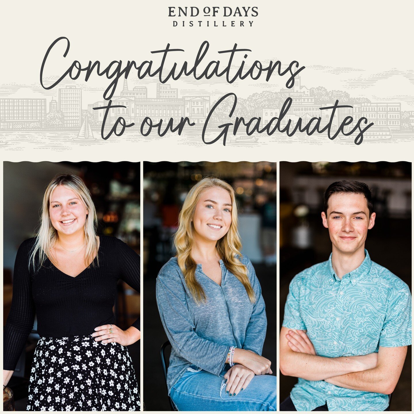 We love getting to brag about our team. Today we want to give a huge shout-out to Tyler Hollowell, Chloe Childers, and Evan Faulkner. @eod_tyler is graduating from @uncwilmington with a Marketing Degree with a concentration in marketing strategy. Chl