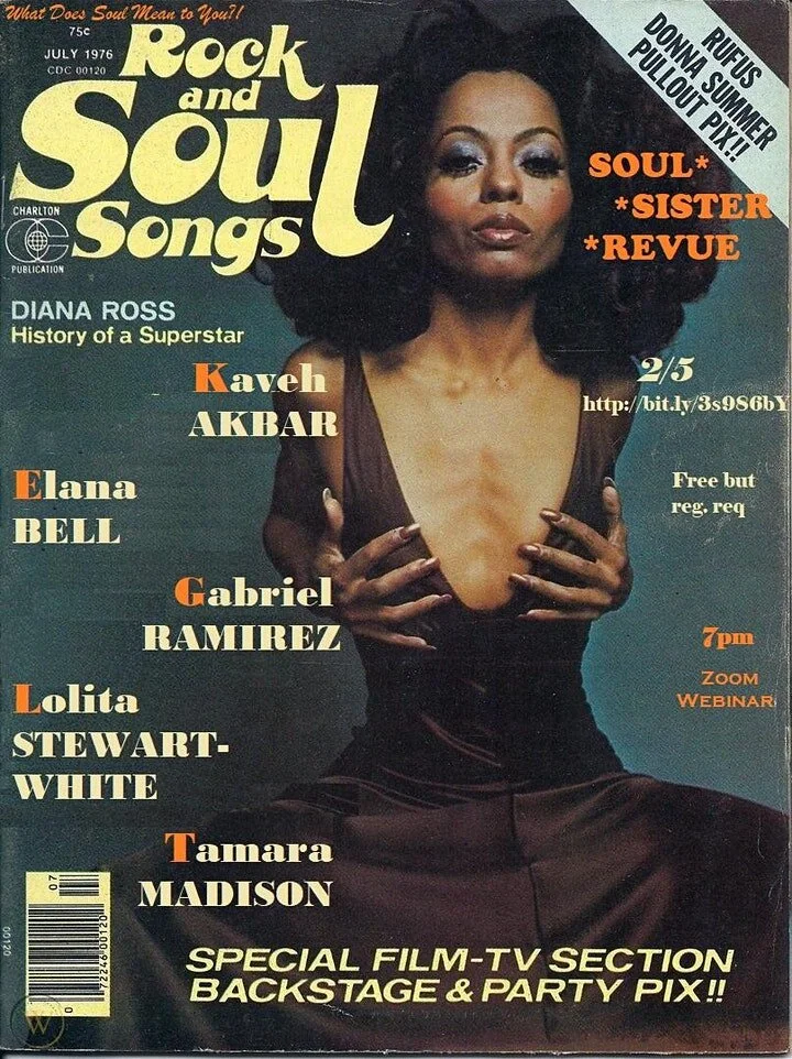 Soul Sister Revue w/ Kaveh Akbar, Elana Bell, Gabriel Ramirez & More hosted by Cynthia Manick