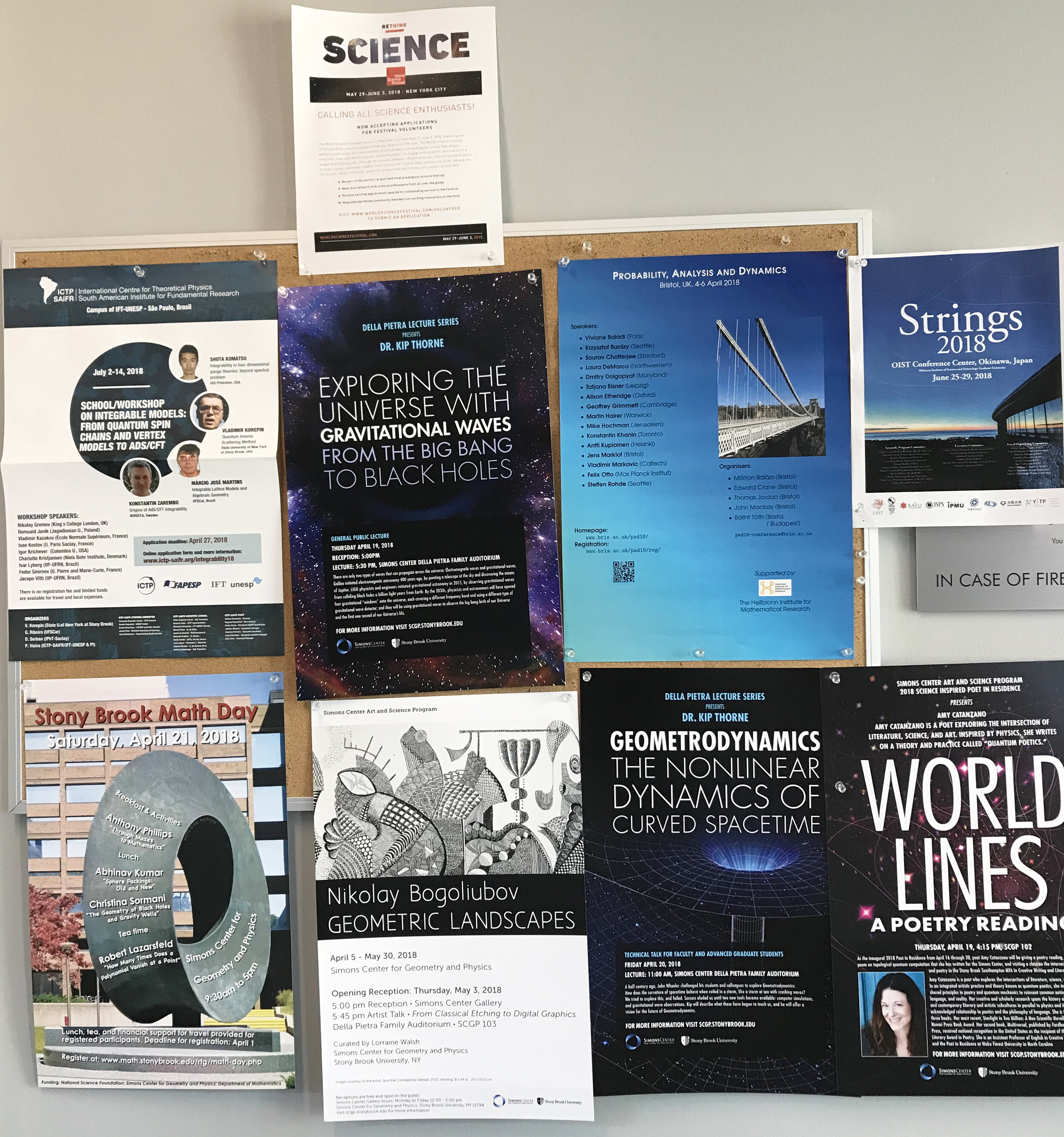 World Lines Poster, Simons Center for Geometry and Physics, Amy Catanzano
