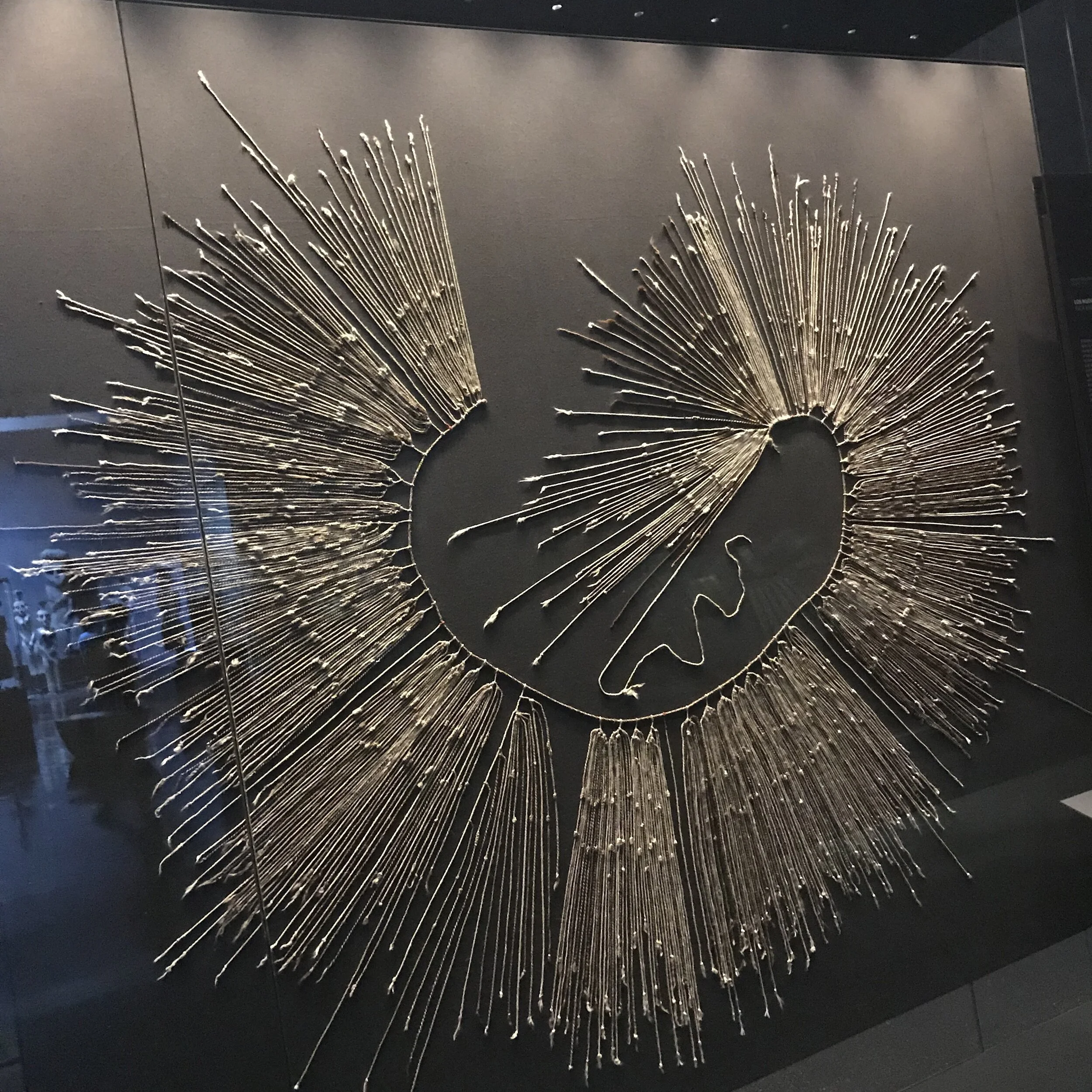 Incan quipus at the Museo Chileano De Arte Precolombino in Santiago.JPG